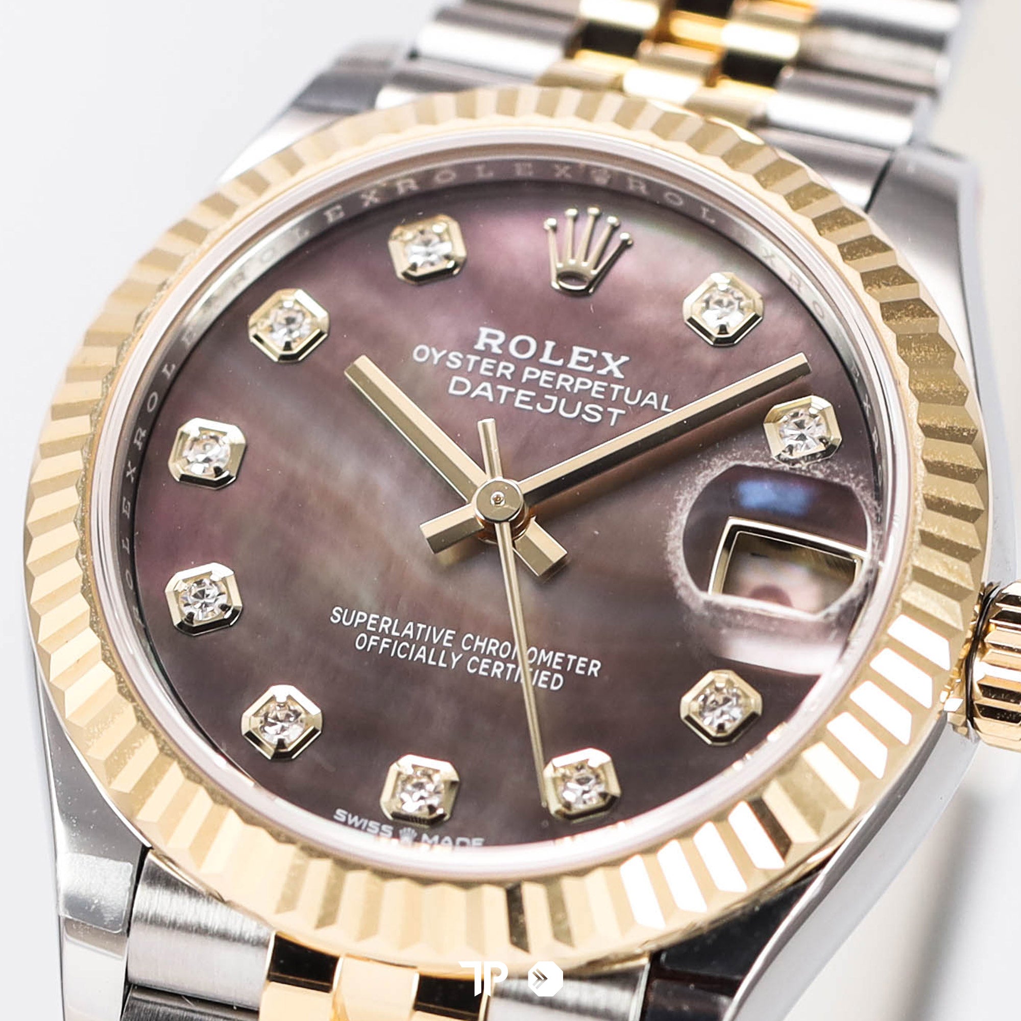 Datejust 31 Black MOP Dial Two Tone Yellow Gold Jubilee LIKE NEW(2025)