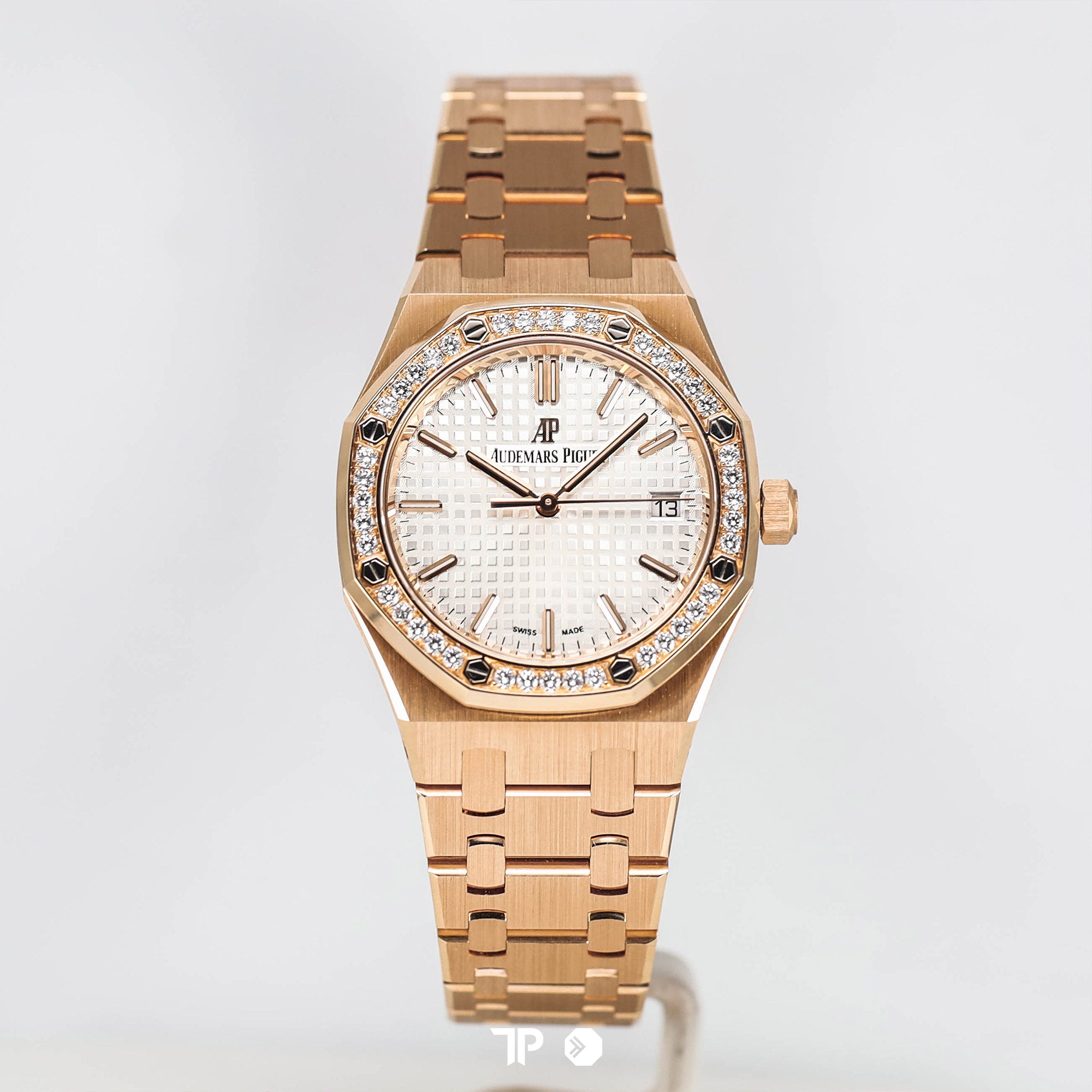Royal Oak Rose Gold Diamond Bezel White Dial 34mm (2020)