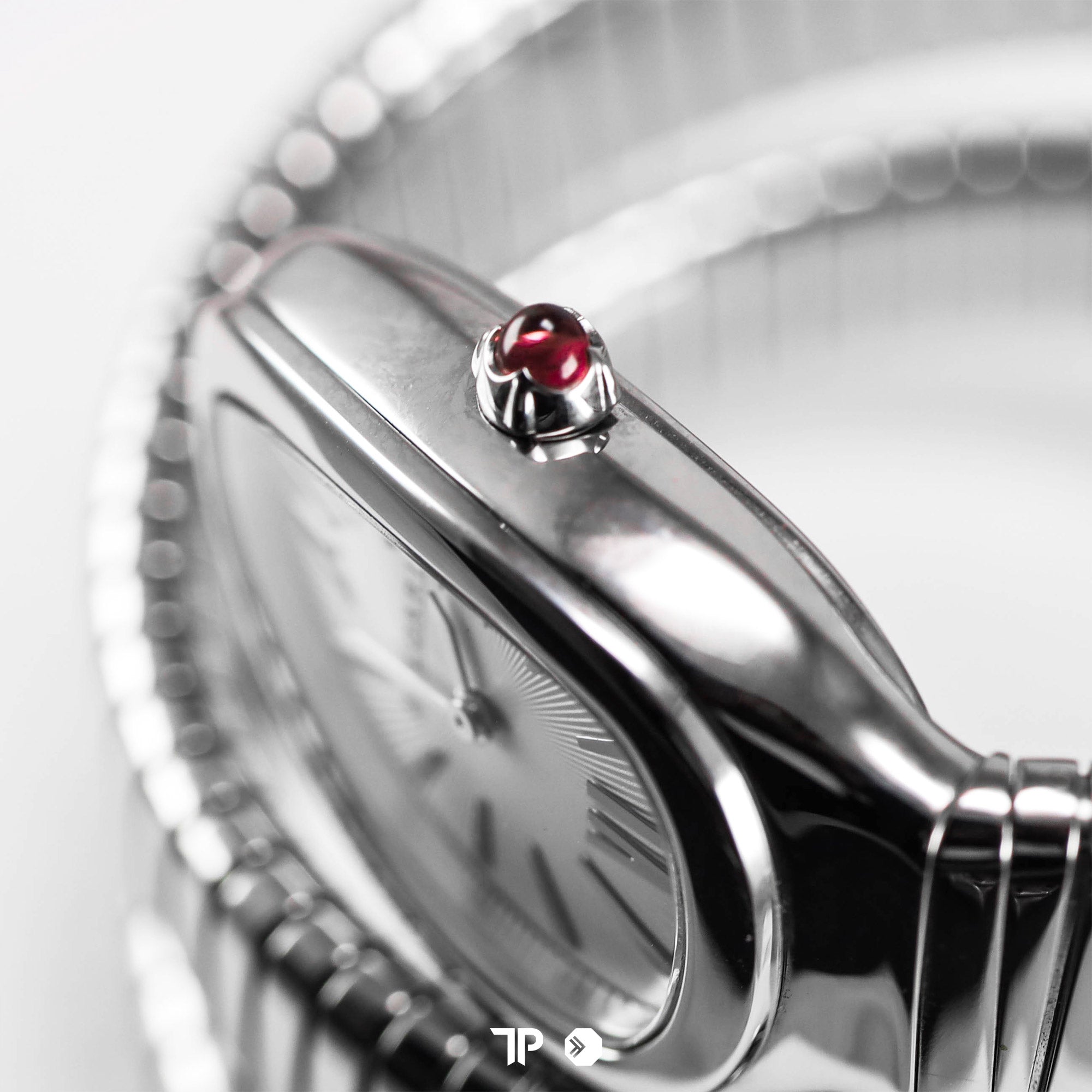 Serpenti Tubogas Double Spiral Watch Silver Opline Dial 35mm