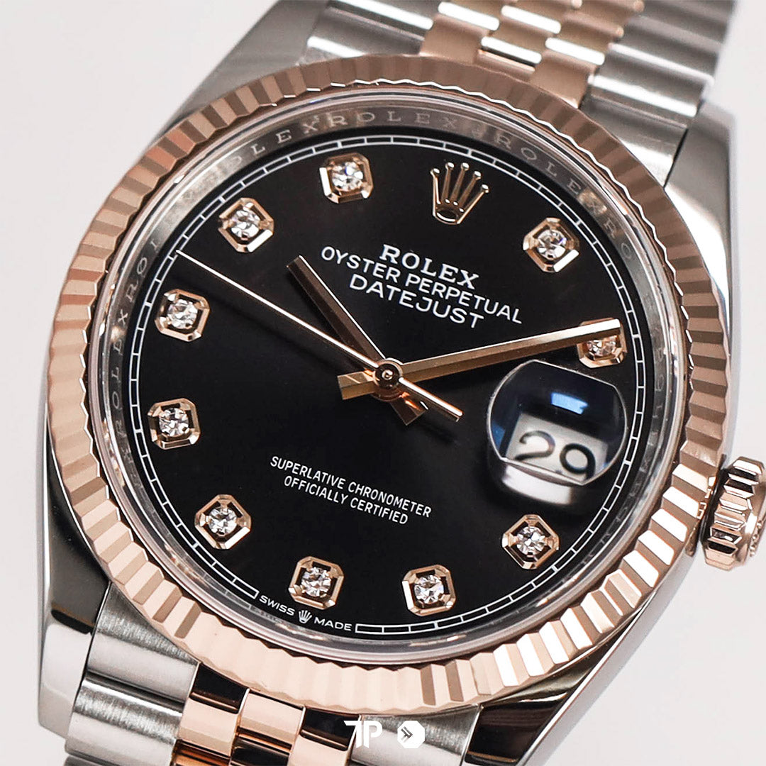 Datejust 36 Two Tone Rose Gold Black Diamond (2022)