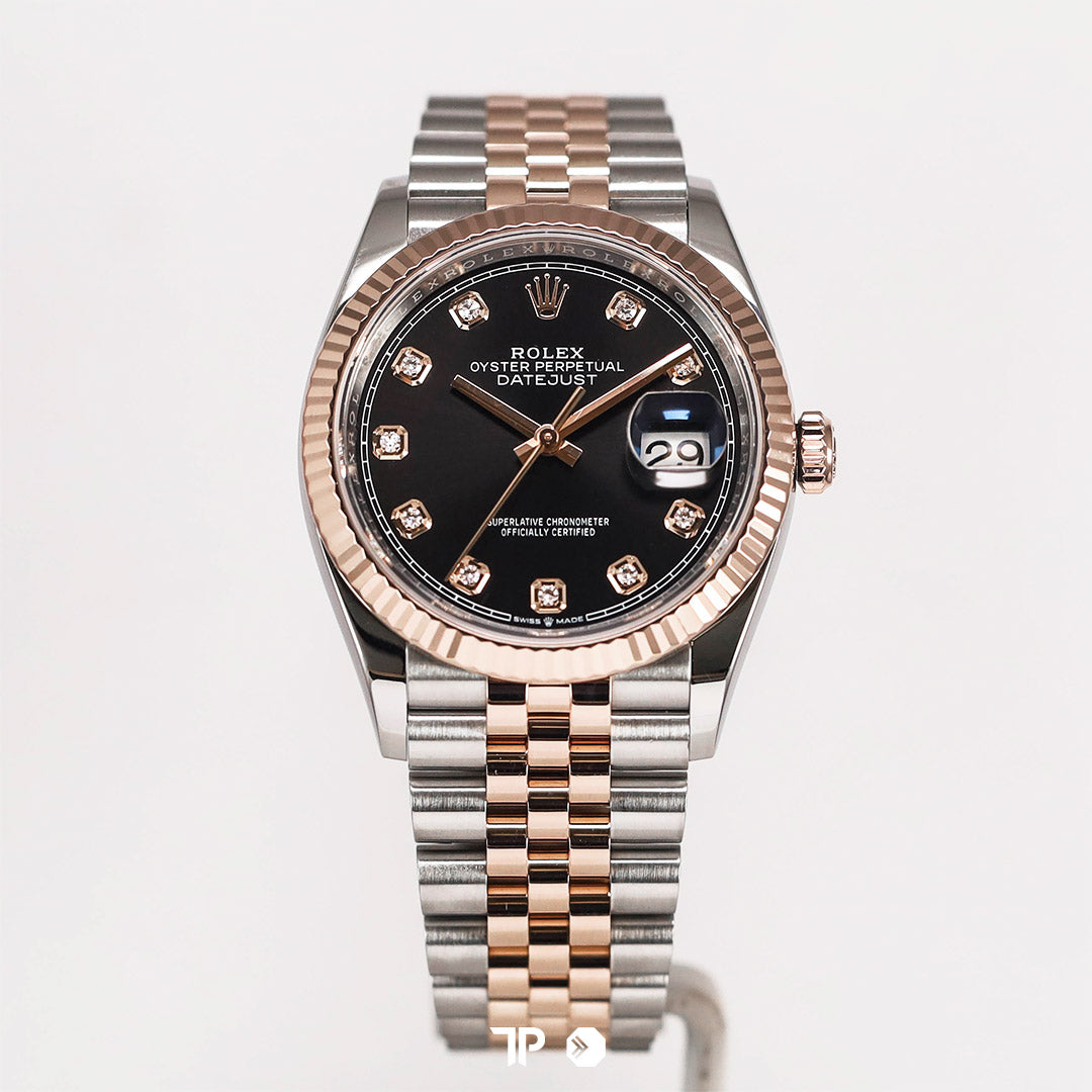 Datejust 36 Two Tone Rose Gold Black Diamond (2022)