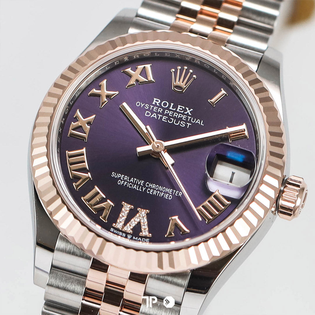 Datejust 31 Aubergine Two Tone Rose Gold Diamond On VI NEW(2026)