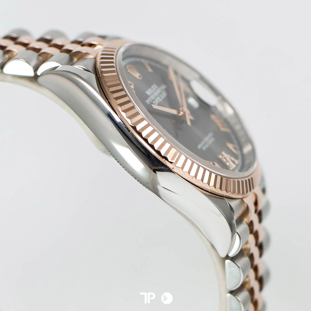 Datejust 36 Rhodium Two Tone Rose Gold Diamond on VI & IX Roman Jubilee (2020)