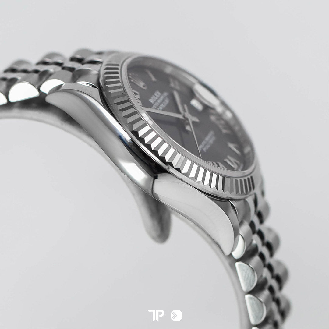 Datejust 31 Dark Grey Roman White Gold Fluted Bezel Jubilee (2025)