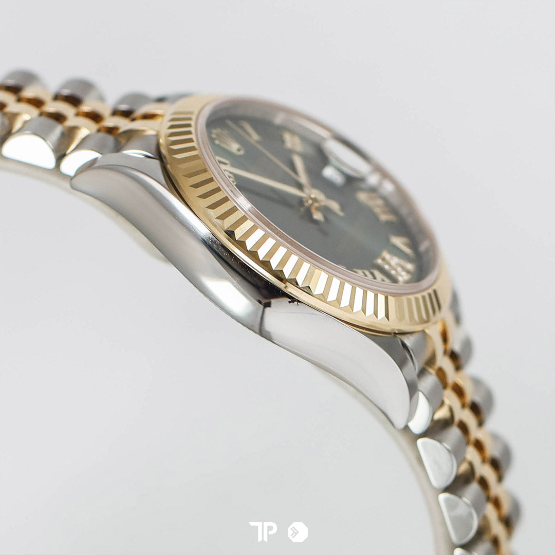 Datejust 31 Two Tone Yellow Gold Green Diamond on VI Jubilee NEW (2026)