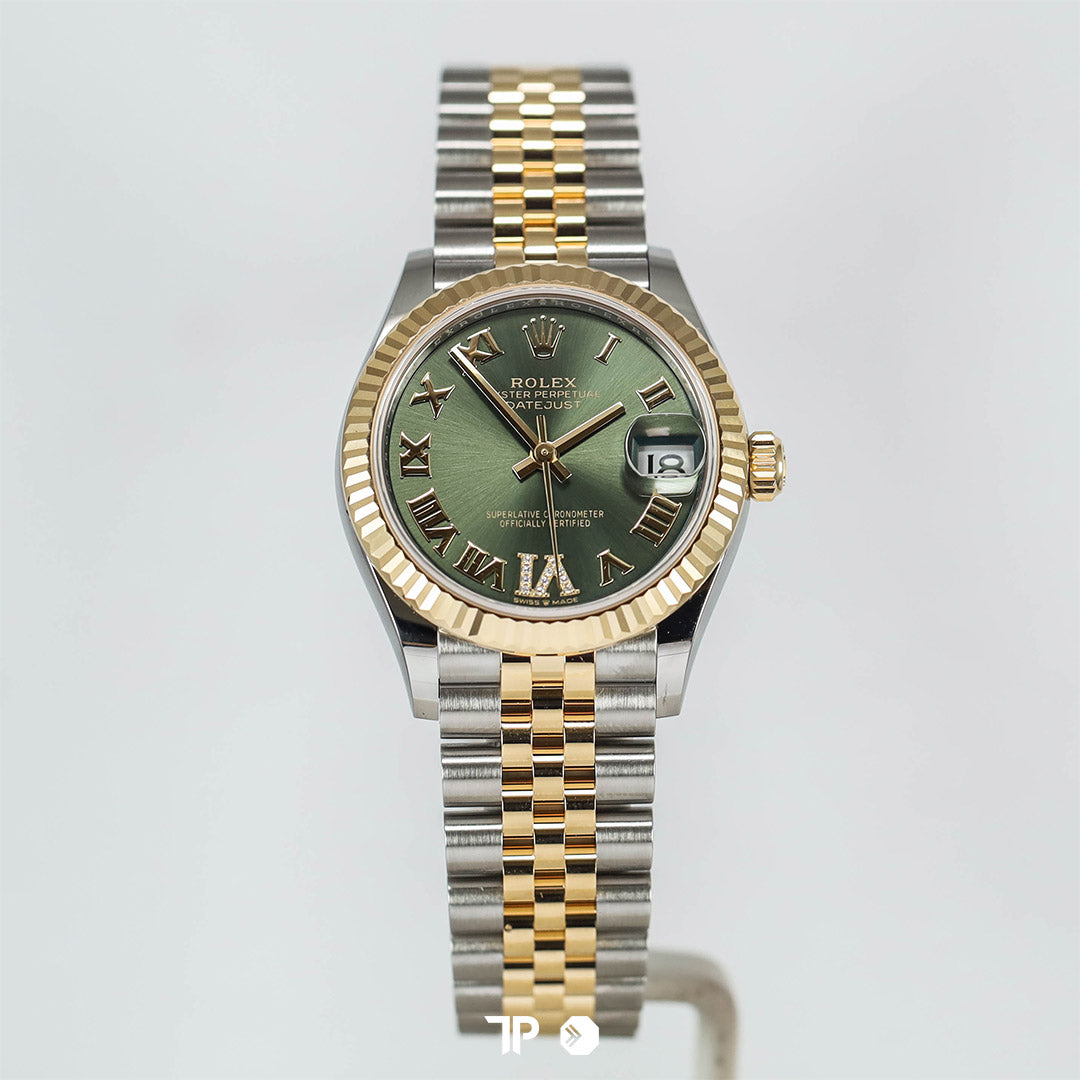 Datejust 31 Two Tone Yellow Gold Green Diamond on VI Jubilee NEW (2026)