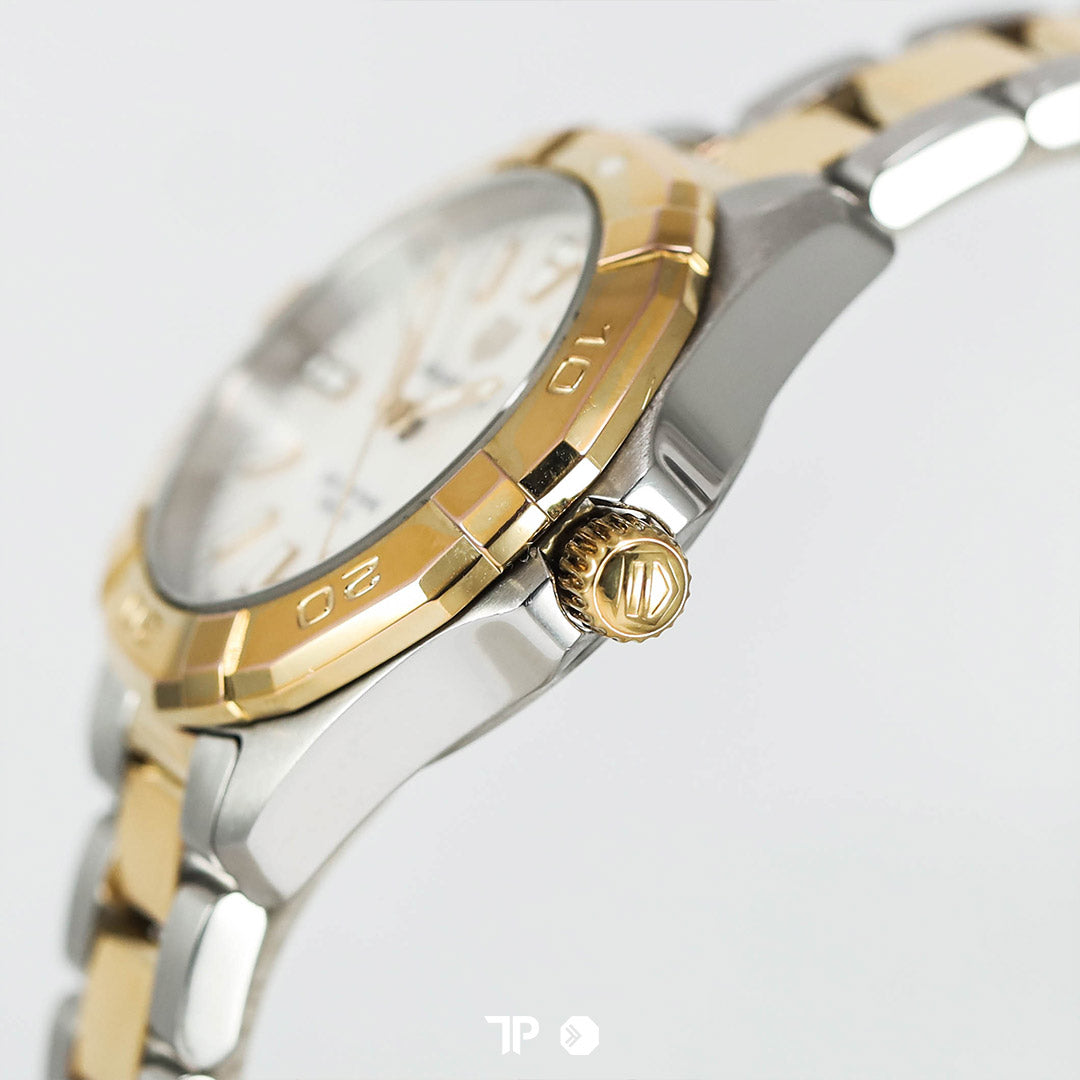Aquaracer Lady Two Tone Yellow Gold White MOP Dial 32mm