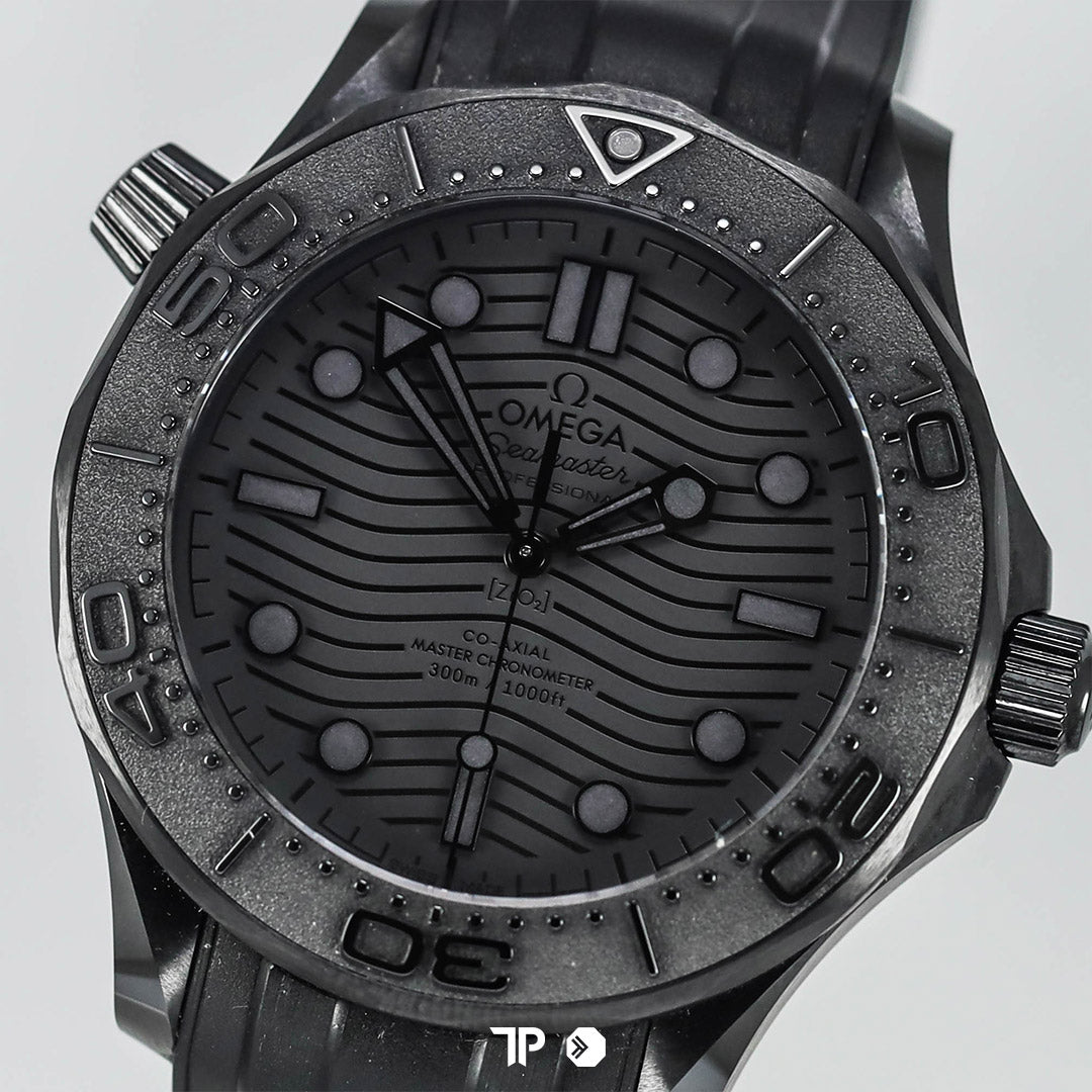 Seamaster Diver All Black Ceramic Rubber Strap 43.5mm (2022)