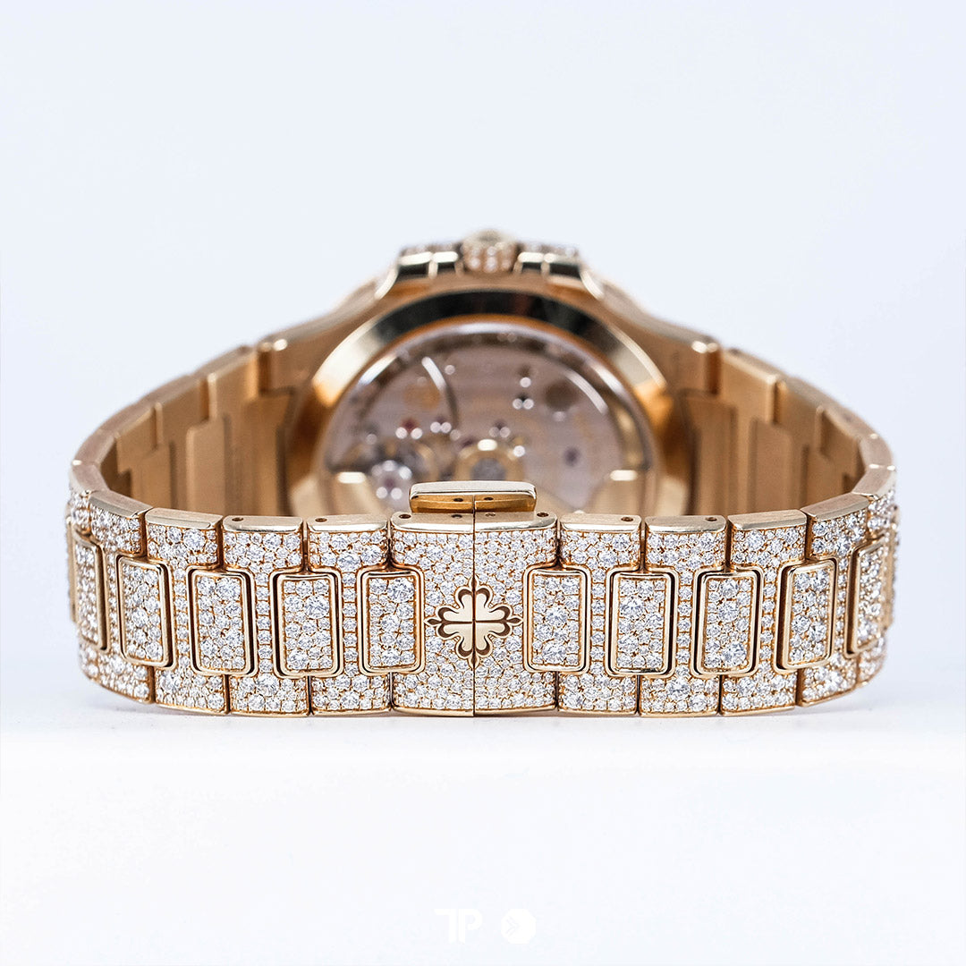 Nautilus 7118/1450R Rose Gold Full Diamond 35.2mm (2021)
