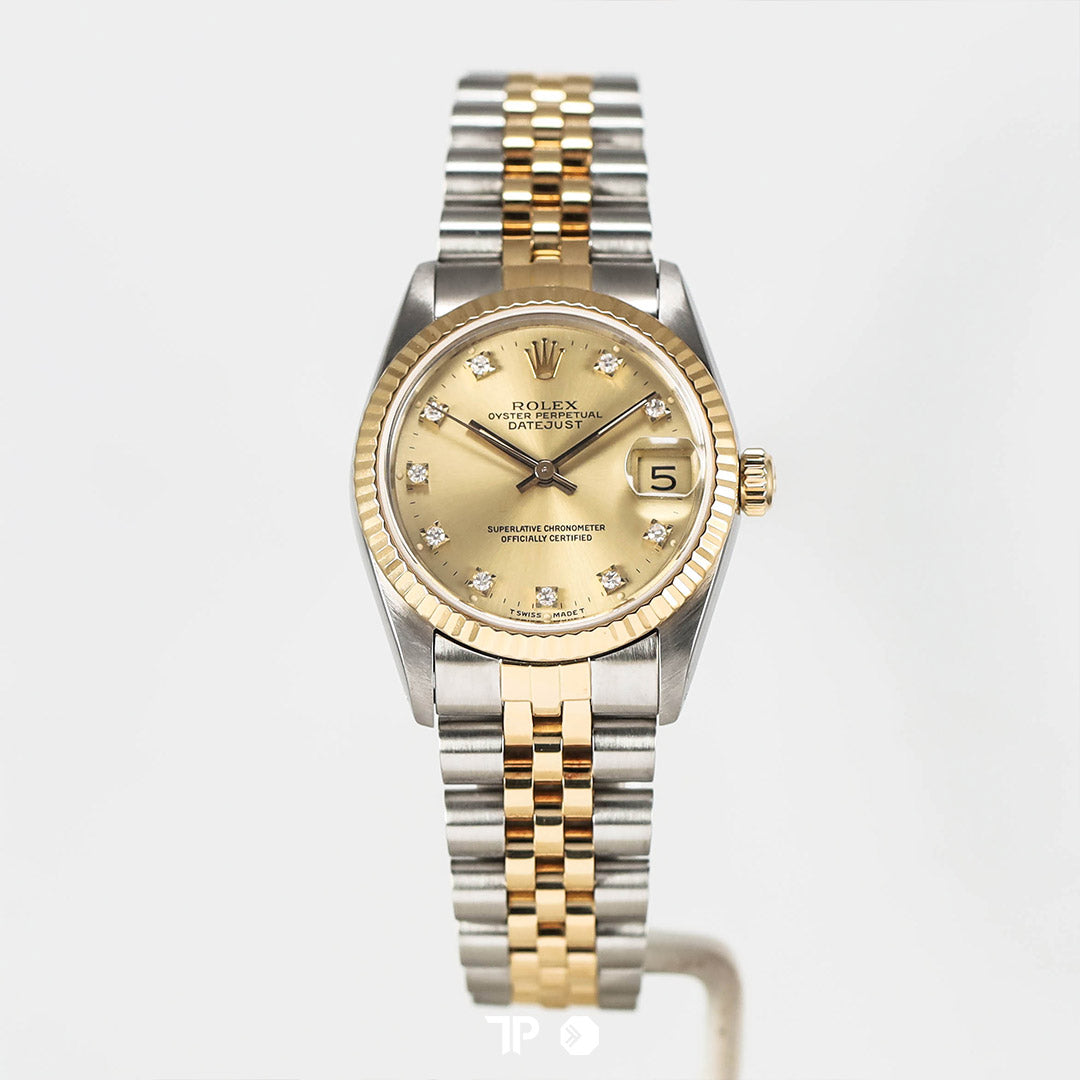 Datejust 31 Two Tone Yellow Gold Champagne Dial Diamond Jubilee