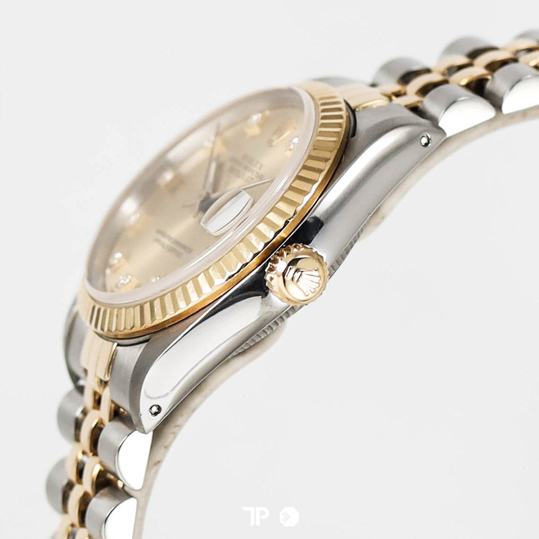 Datejust 31 Two Tone Yellow Gold Champagne Dial Diamond Jubilee