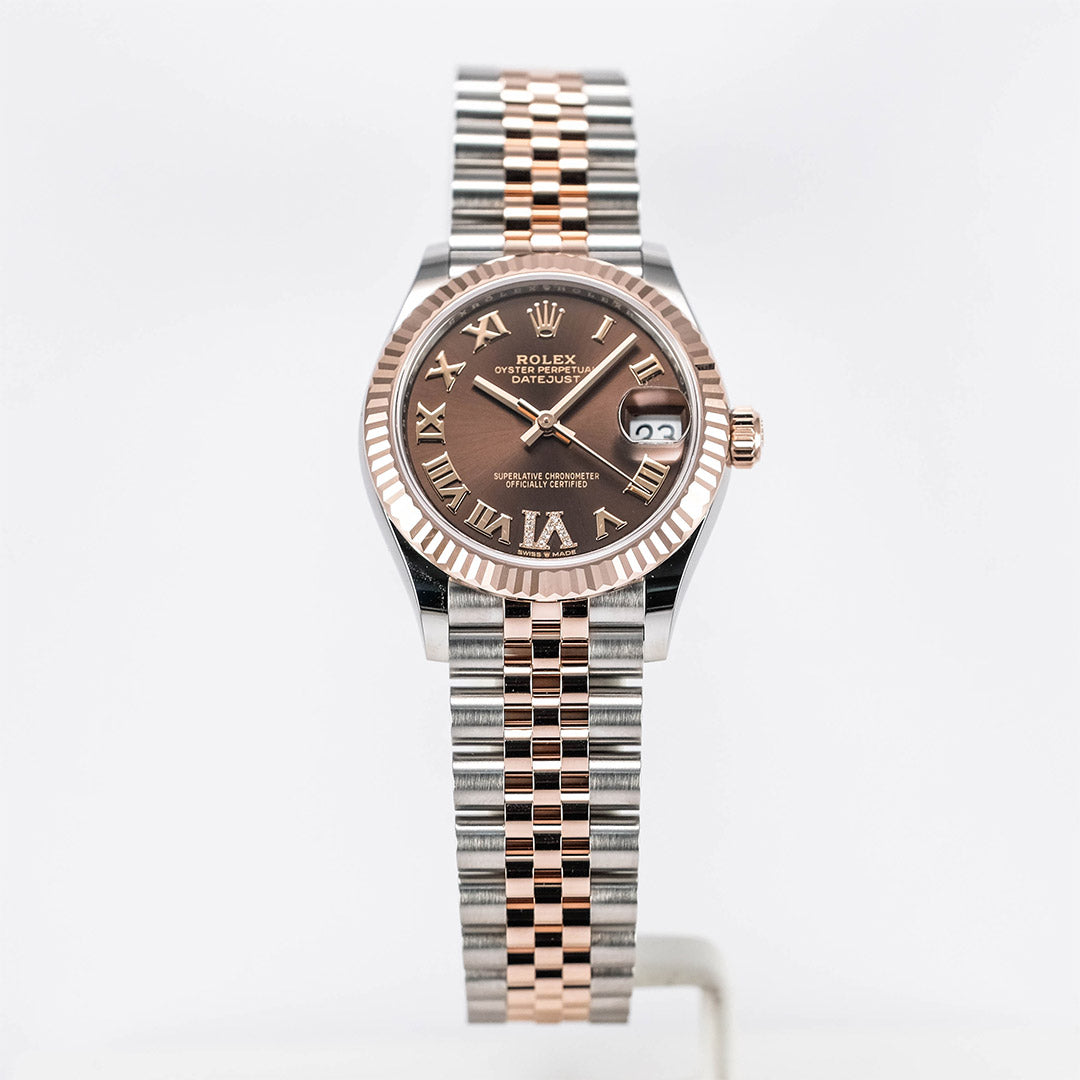 Datejust 31 Two Tone Rosegold Choco Dial Diamond on VI LIKENEW(2026)
