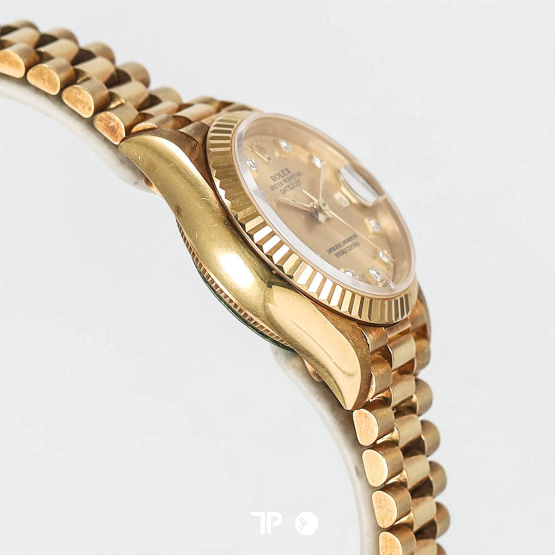 Datejust 26 Full Gold Diamond Index President Bracelet (1993)