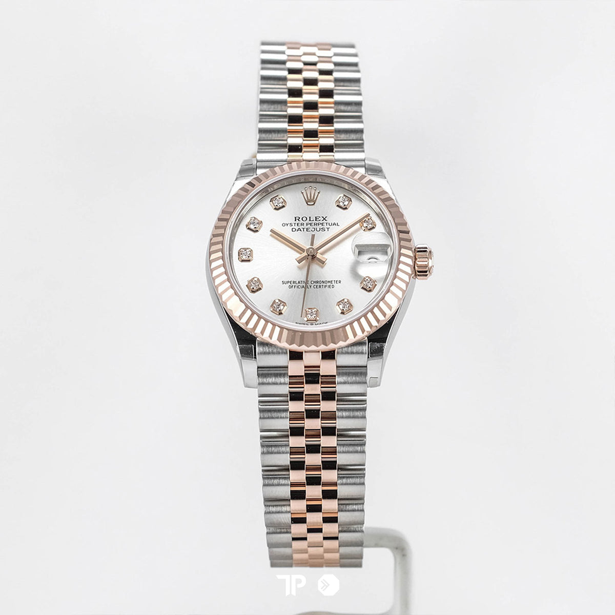 Datejust 31 Two Tone Rose Gold Silver Dial Diamond Index Fluted Bezel Jubilee NEW (2026)