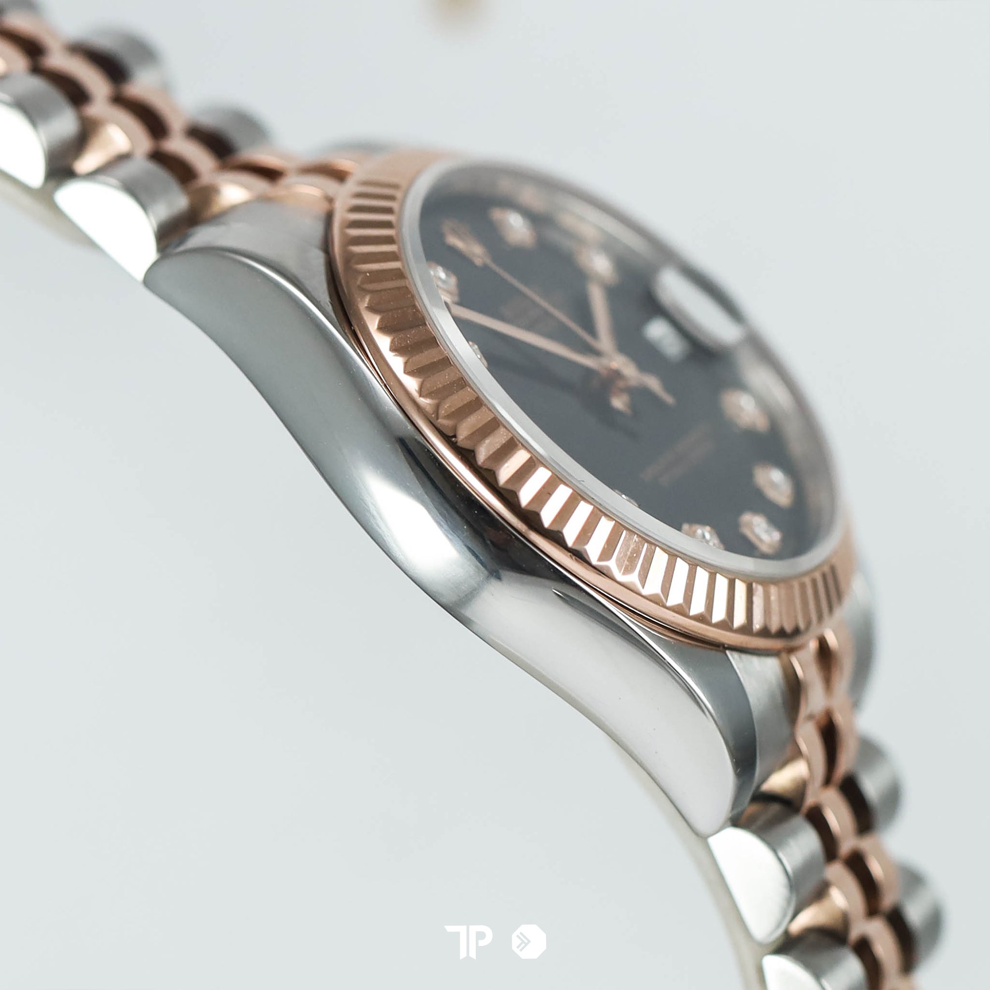 Datejust 31 Twotone Rose Gold Black Diamond Dial (2017)