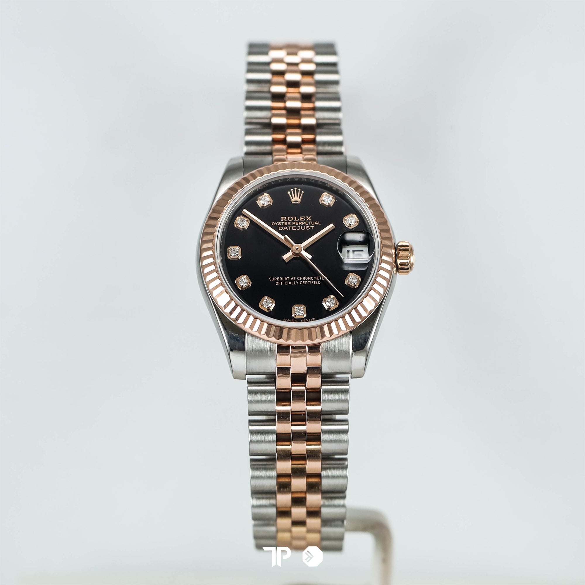 Datejust 31 Twotone Rose Gold Black Diamond Dial (2017)