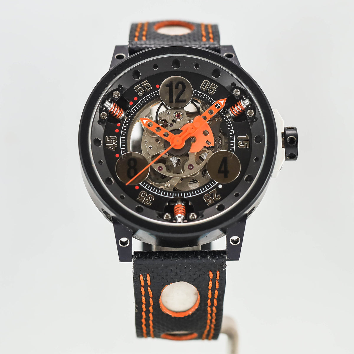 Racing V6-44 Steel Black Pvd Orange Sport Skeleton Dial 44mm (2017)
