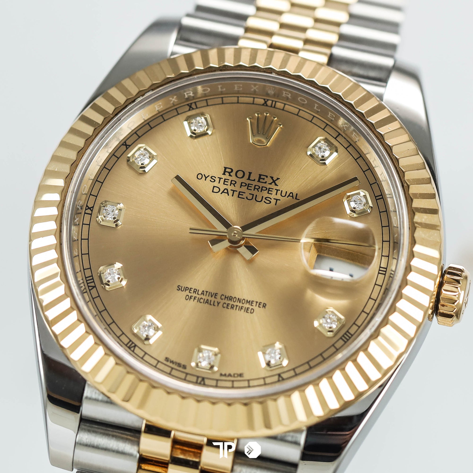Datejust 41 Two Tone Yellow Gold Champagne Diamond Index (2017)
