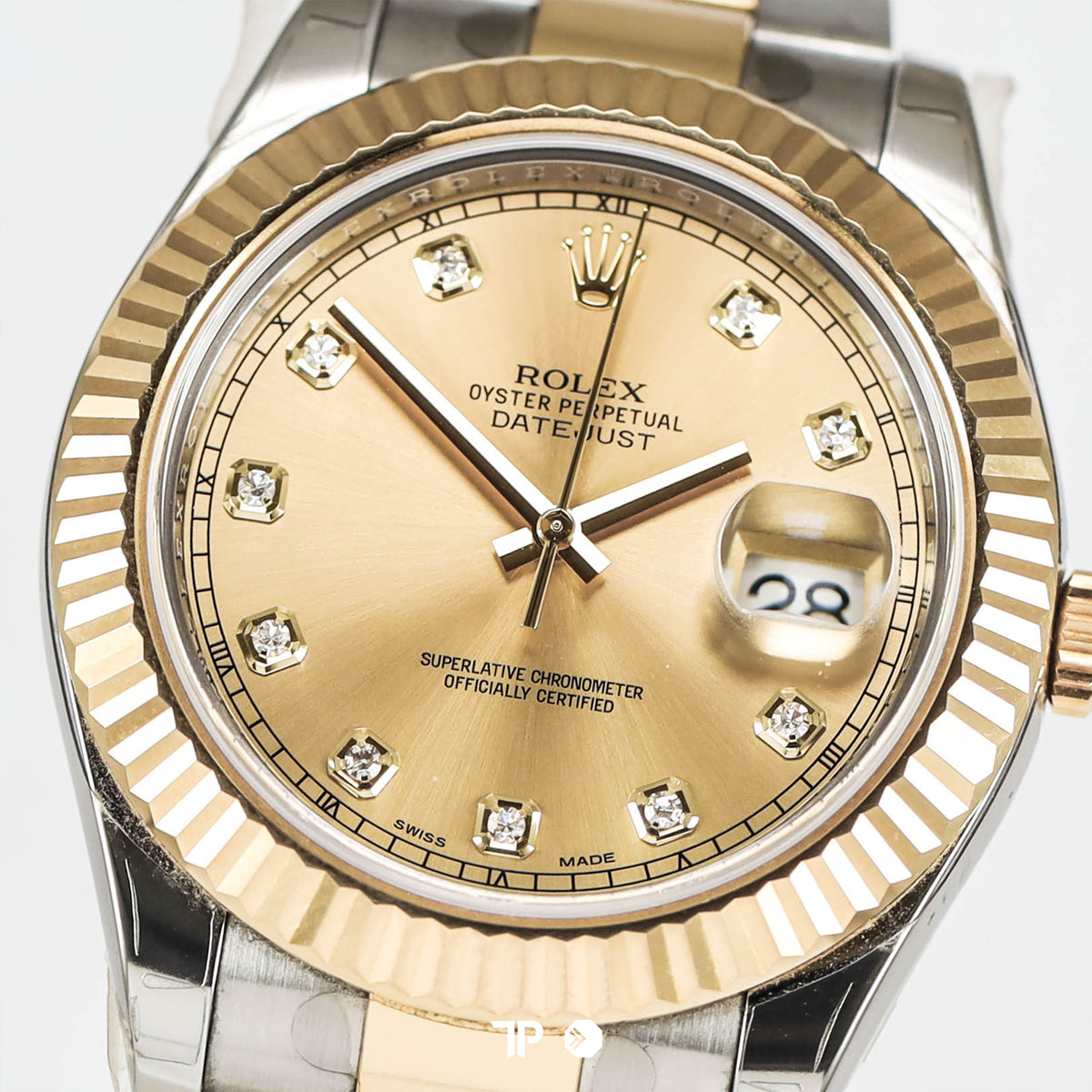 Datejust 41 Two Tone Yellow Gold Champagne Diamond Index (2016)