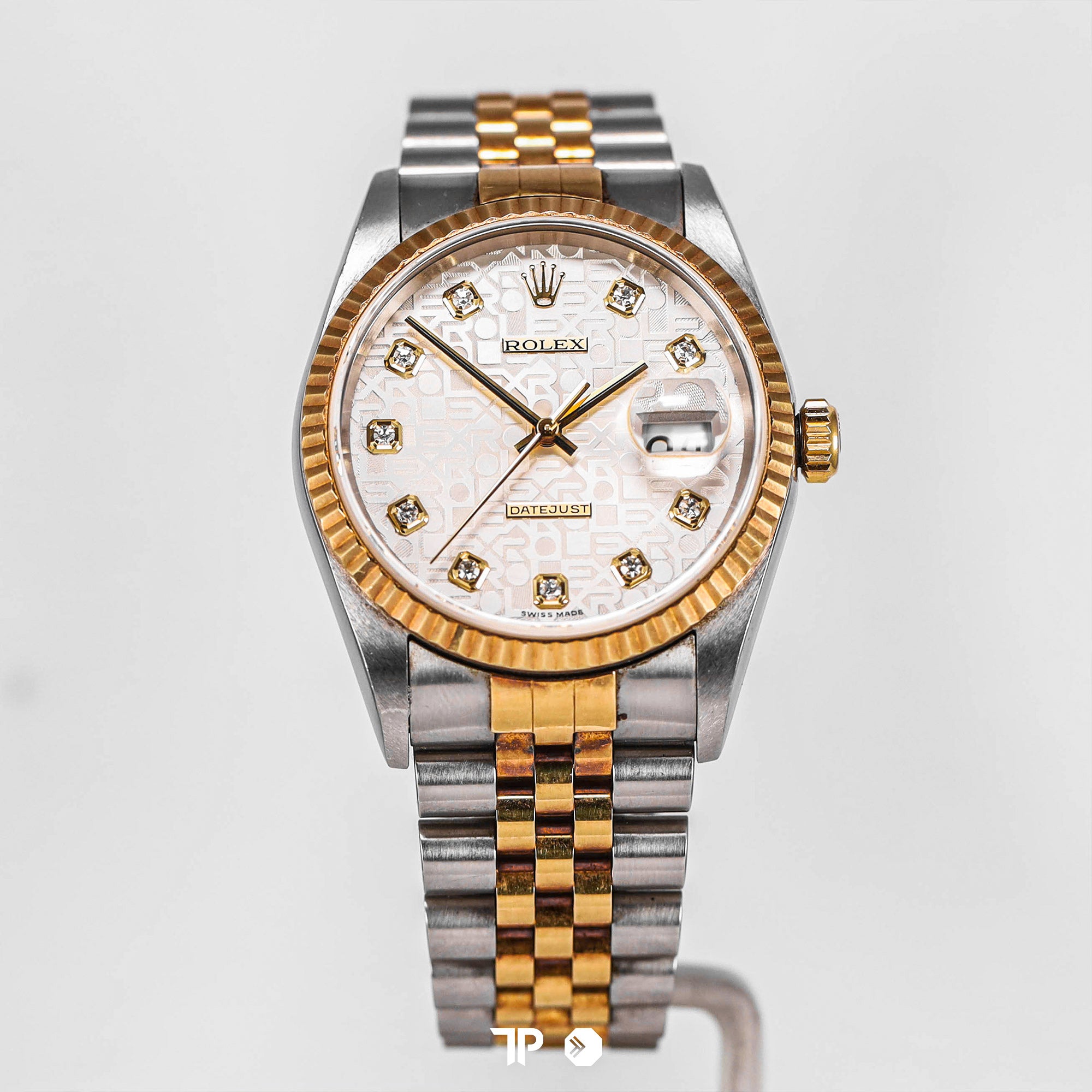 Datejust 36 Two Tone Yellow Gold Silver Computerized Diamond Dial (2003)
