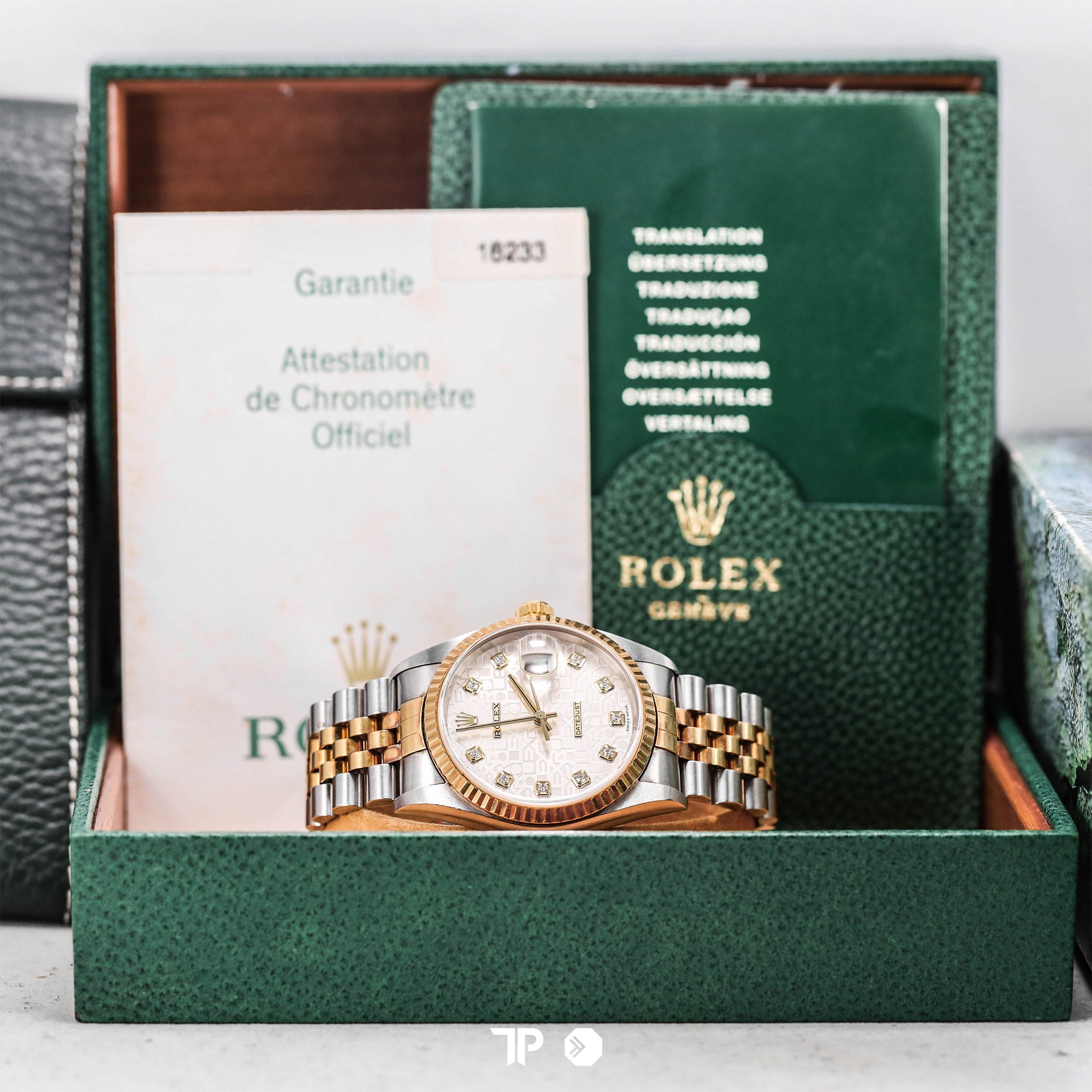 Datejust 36 Two Tone Yellow Gold Silver Computerized Diamond Dial (2003)