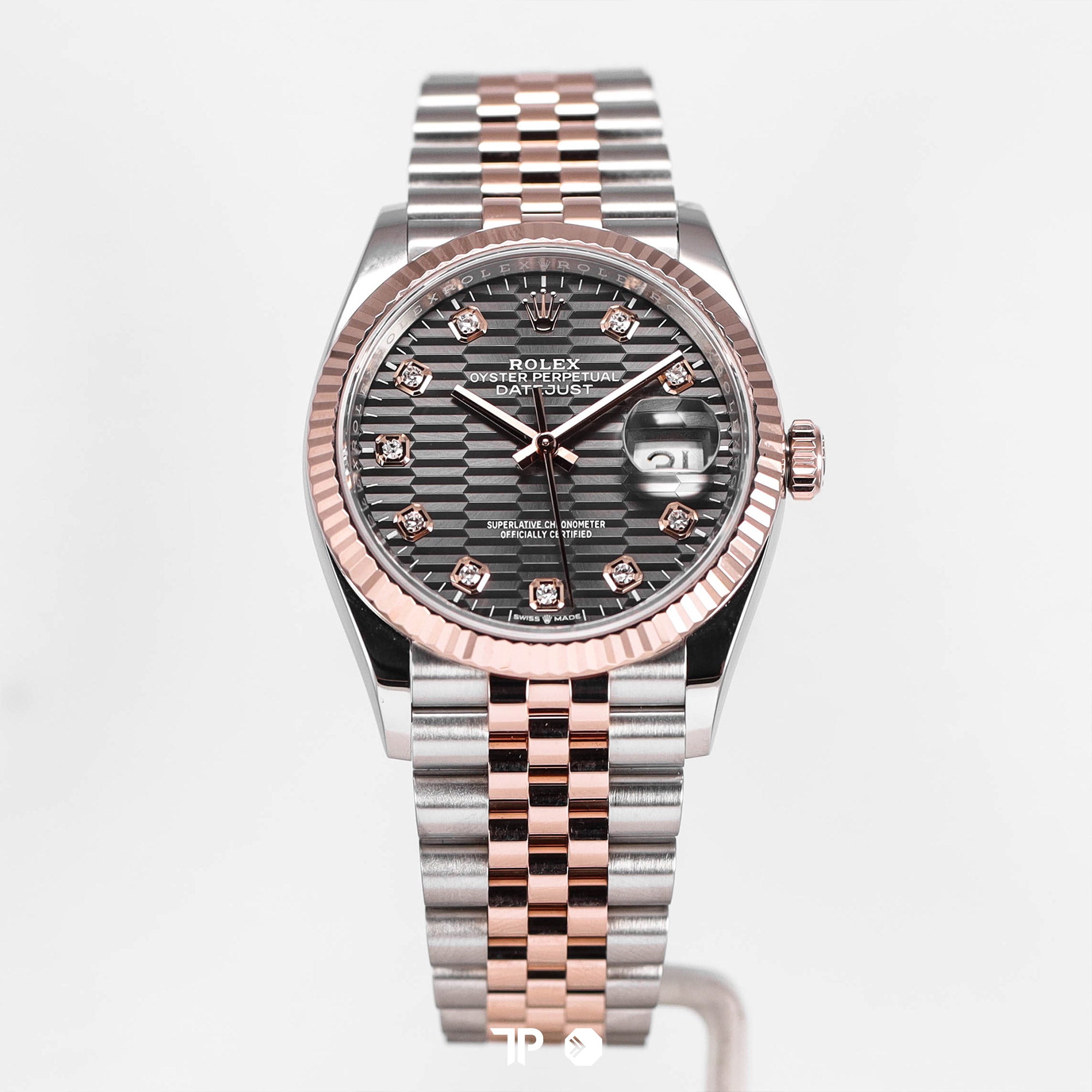 Datejust 36 Two Tone Fluted Grey Dial Diamond Index (2022)