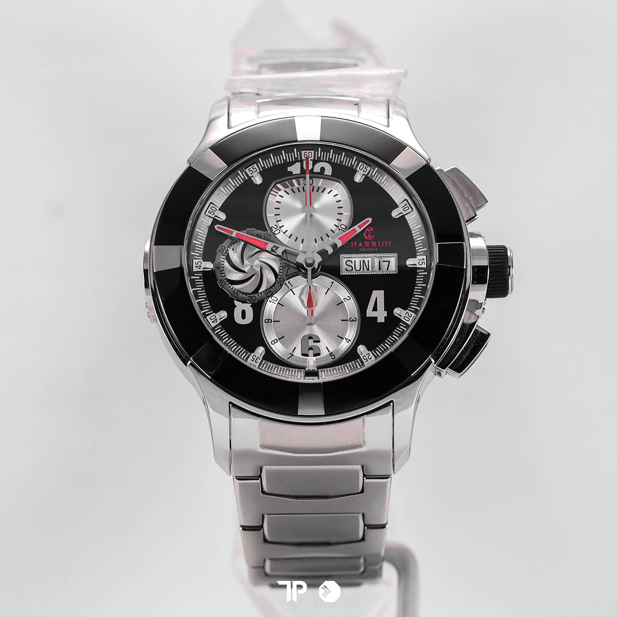 Gran Celtica Chronograph Automatic Watch Black Dial 46mm