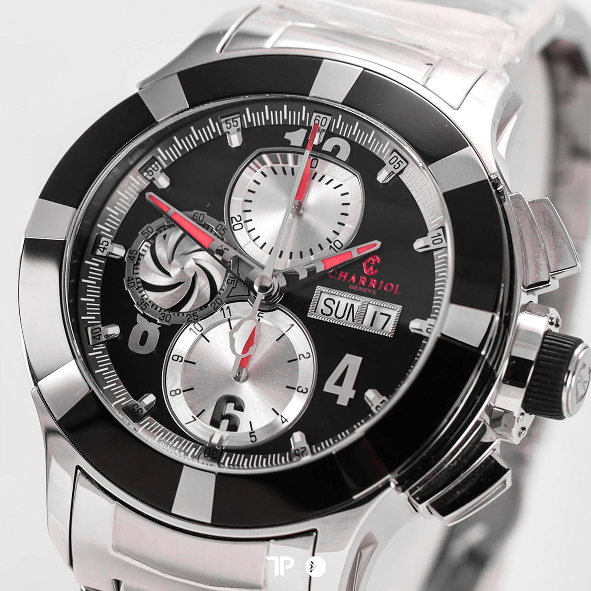 Gran Celtica Chronograph Automatic Watch Black Dial 46mm
