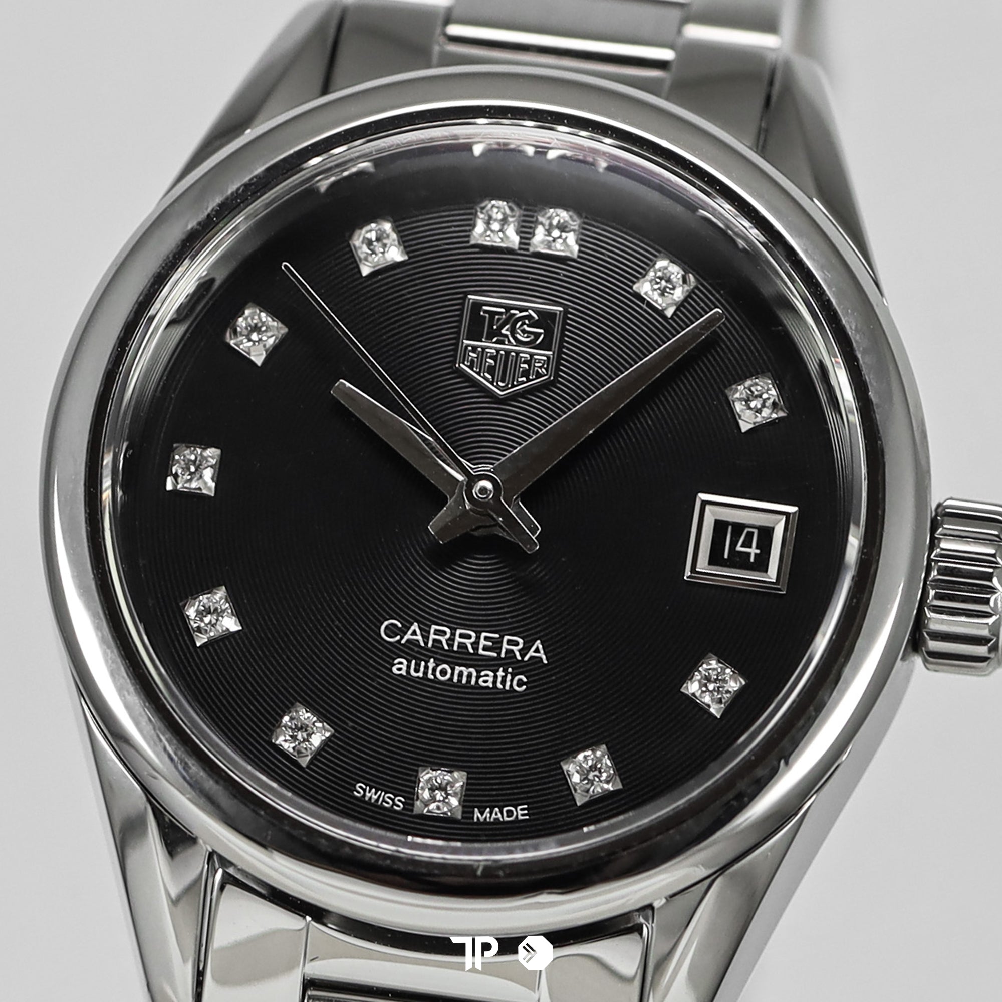 Carrera Cal 9 Black Dial Diamond Index 28mm (2016)