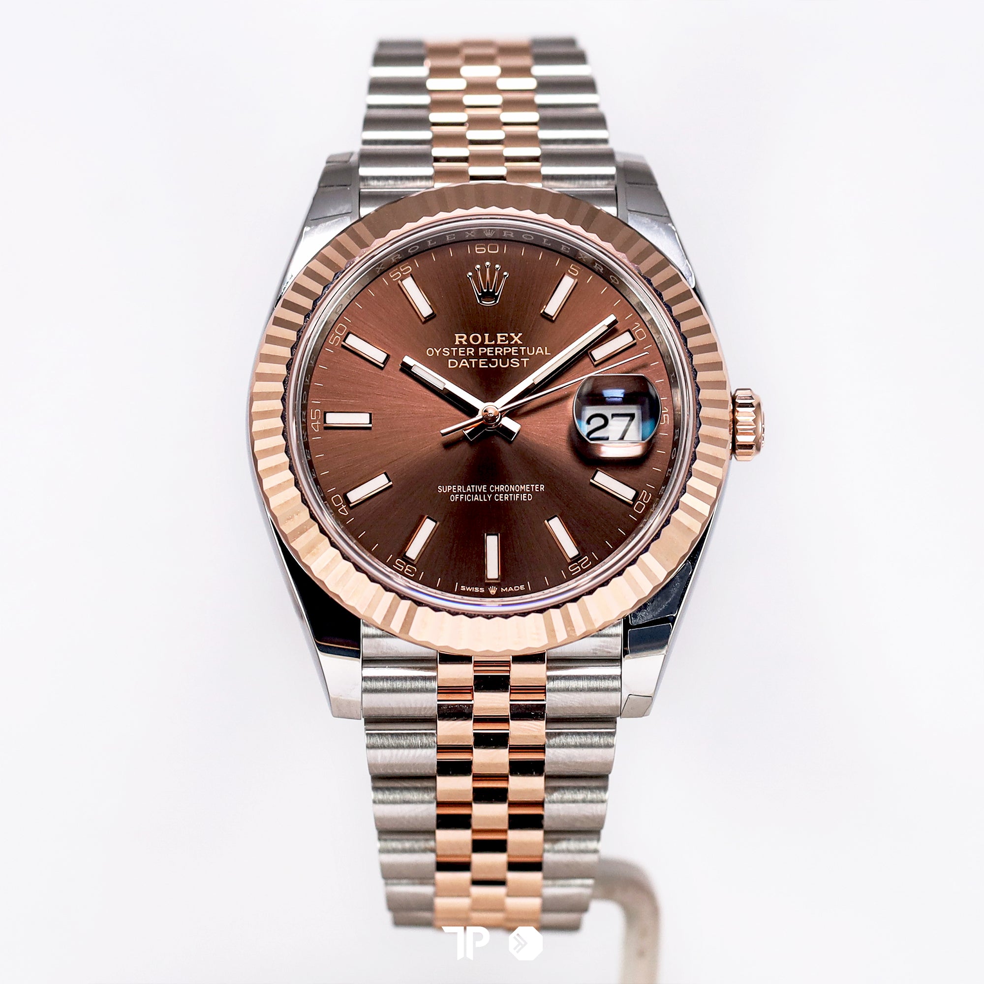 Datejust 41 Choco Dial Two Tone Rose Gold Fluted Bezel LIKENEW(2026)