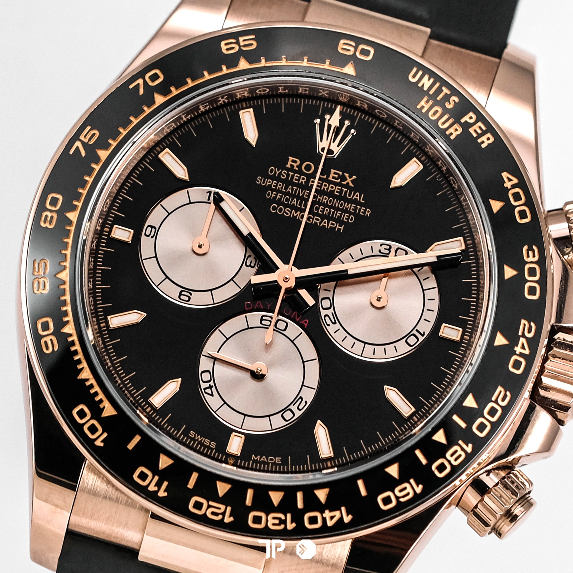 Daytona Rosegold Black Dial Oysterflex 40mm (2024)