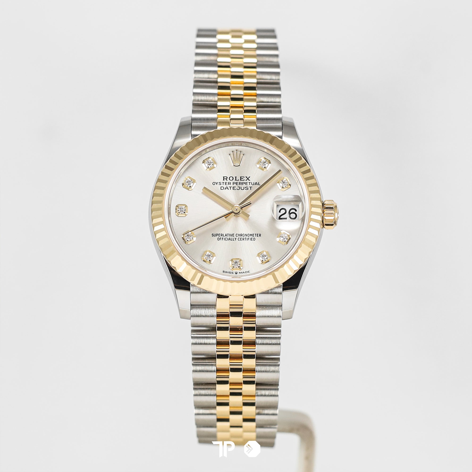 Datejust 31 Two Tone Yellow Gold Silver Dial Diamond Index NEW(2026)