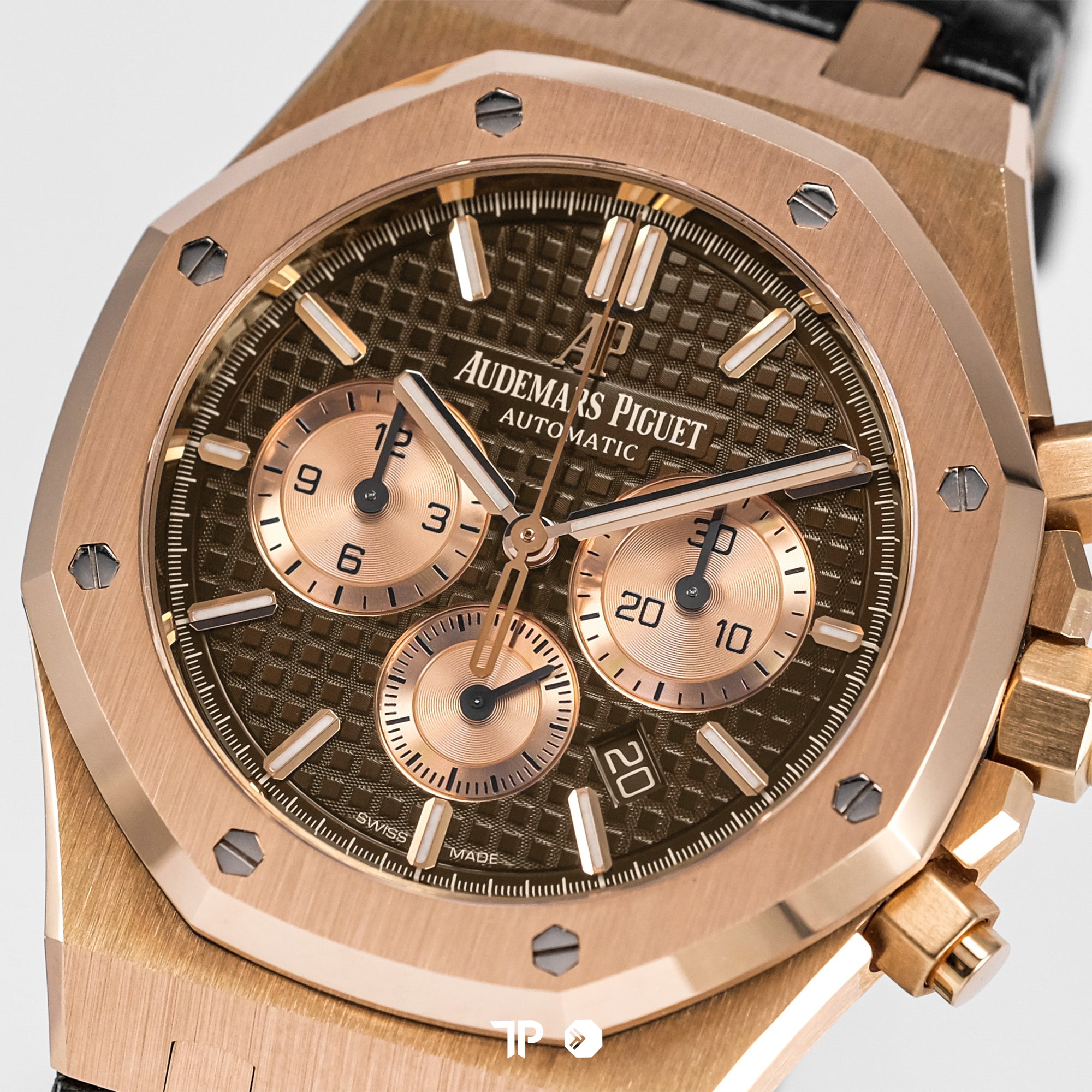 Royal Oak Chronograph 41mm Brown Rose Gold Leather (2018)