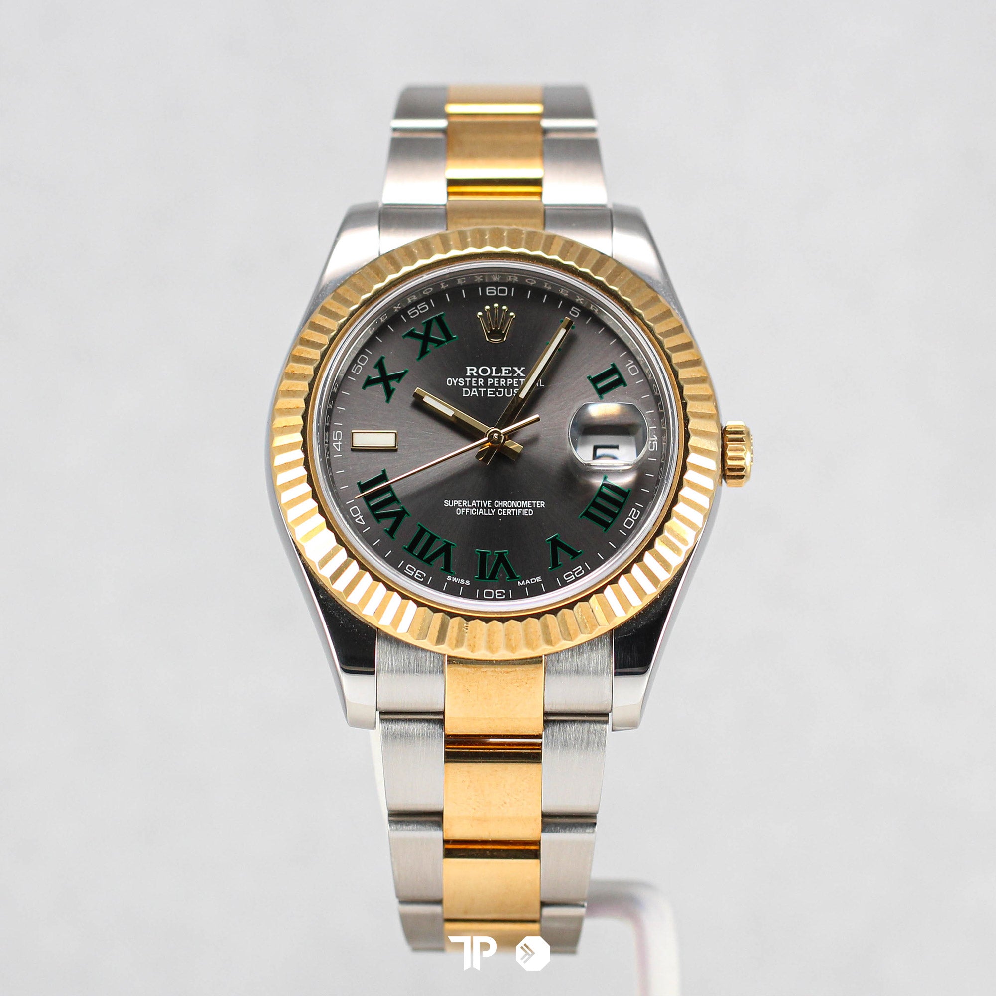 Datejust 41 Two Tone Yellow Gold Wimbledon Dial (2016)