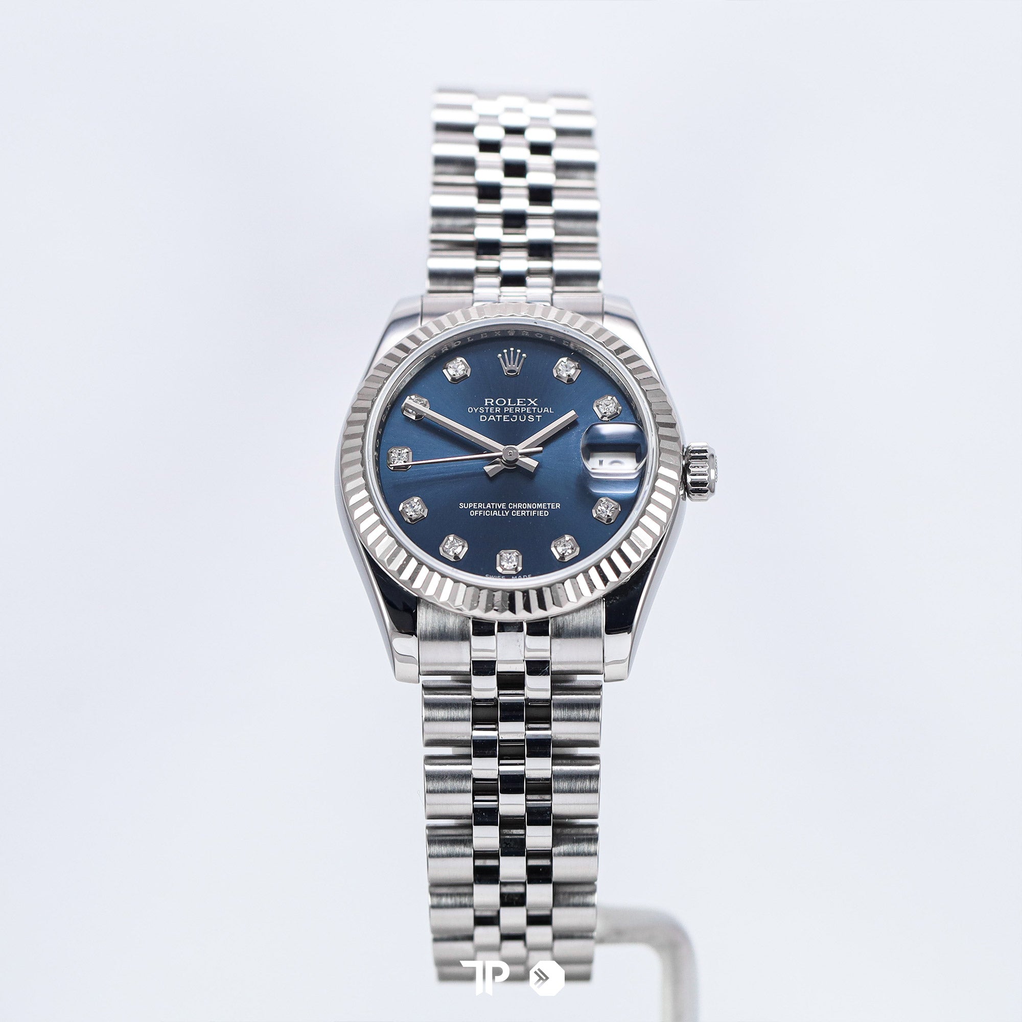 Datejust 31 Blue Dial Diamond Index Fluted Bezel (2010)