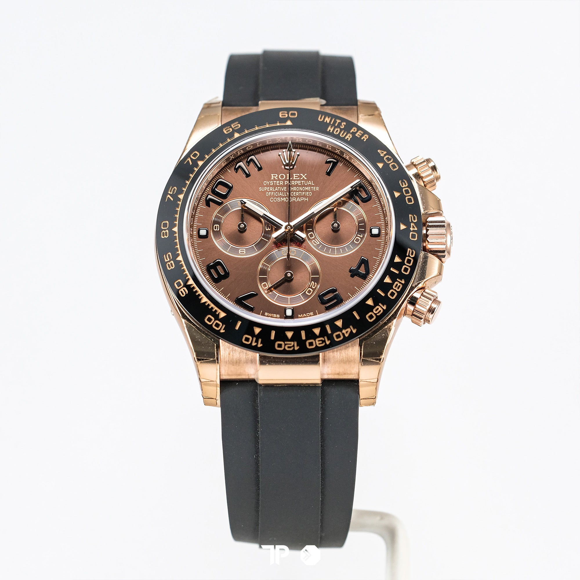 Daytona Chocolate Arabic Oysterflex Rose Gold Ceramic Bezel (2018)