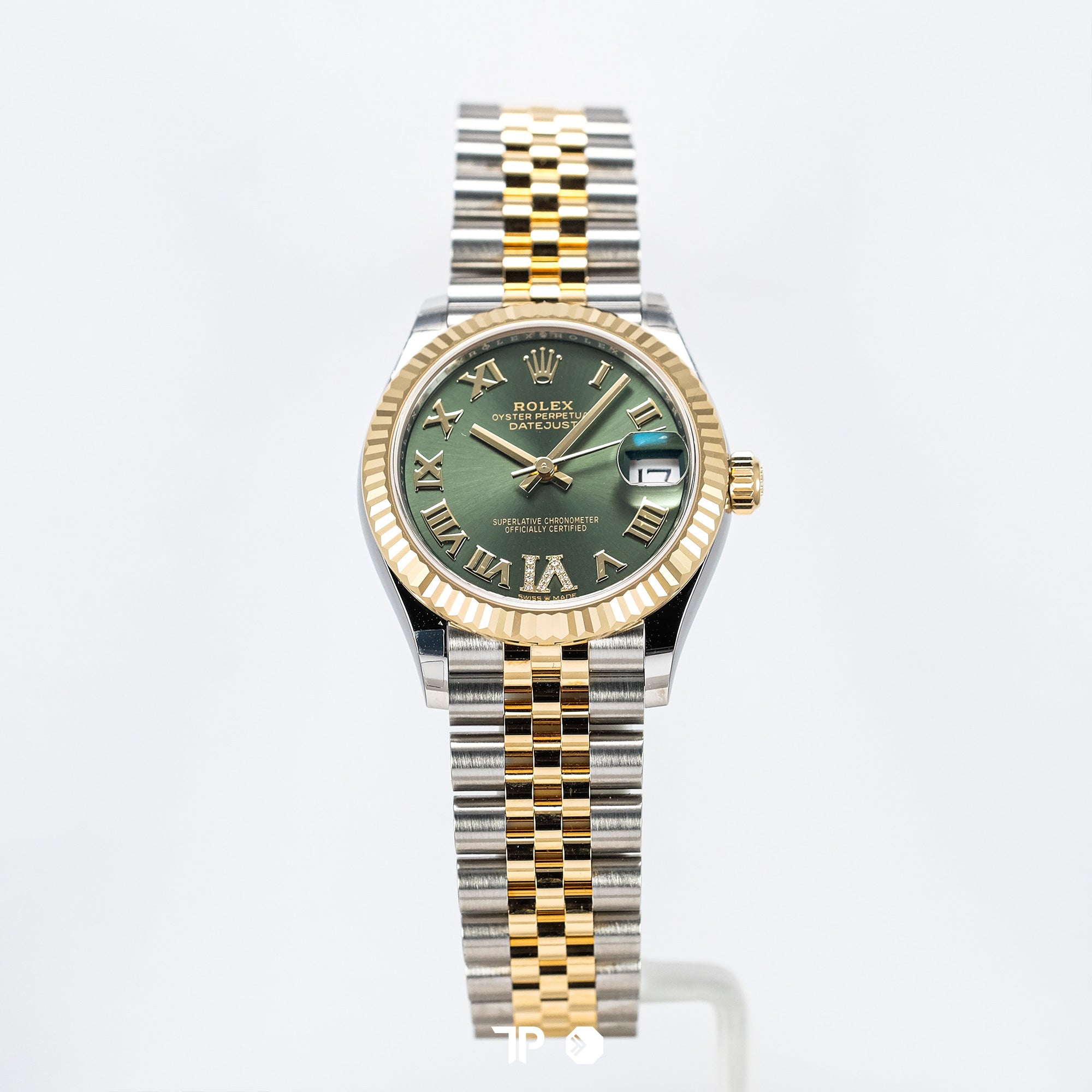 Datejust 31 Two Tone Yellow Gold Green Diamond on VI Jubilee NEW (2025)