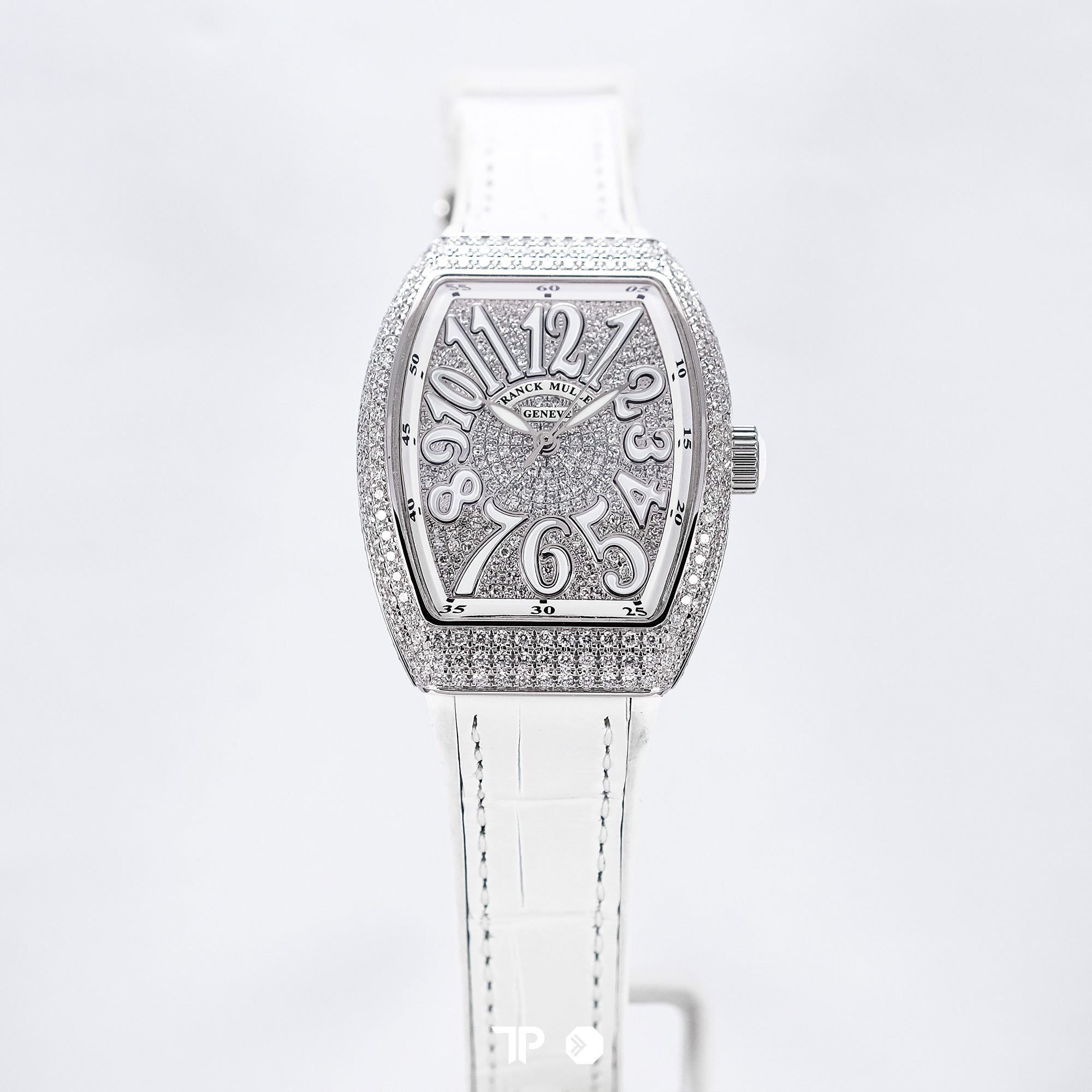 Vanguard V32 White Diamond Dial White Leather with Rubber Strap NEW(2025)