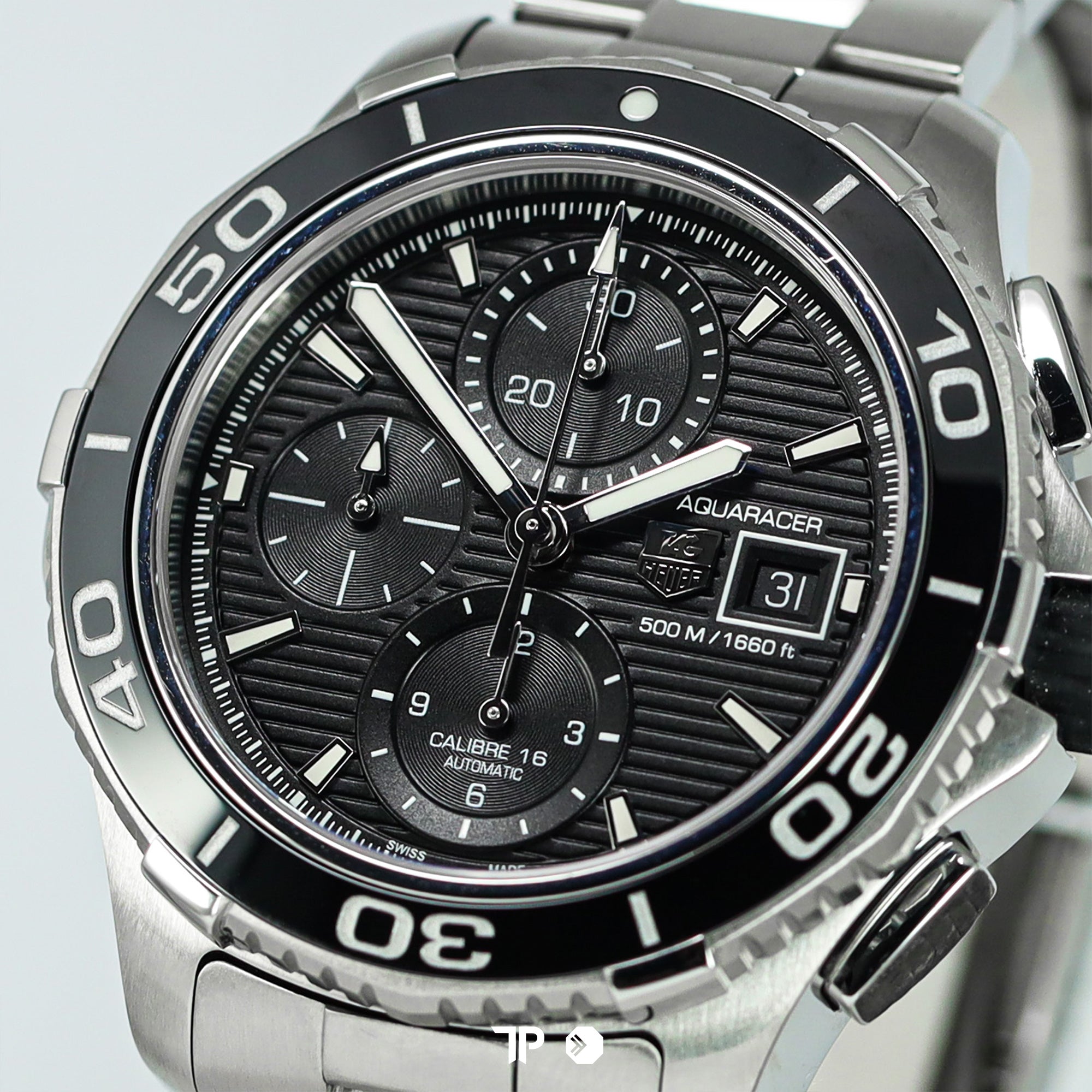Aquaracer 500m Cal 16 Chronograph Ceramic Bezel 43mm (2015)