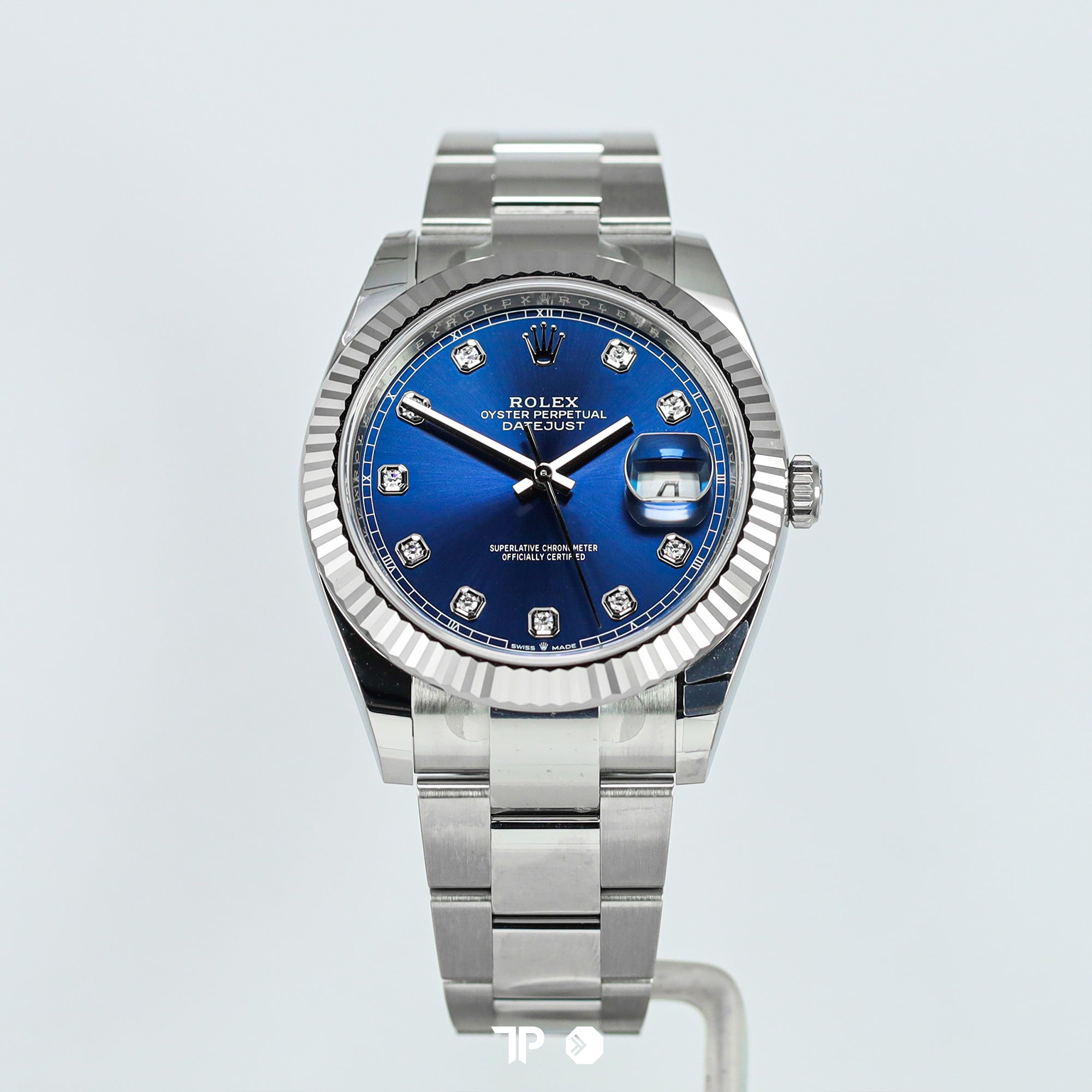 Datejust 41 Blue Dial Fluted Bezel Diamond Index NEW(2022)