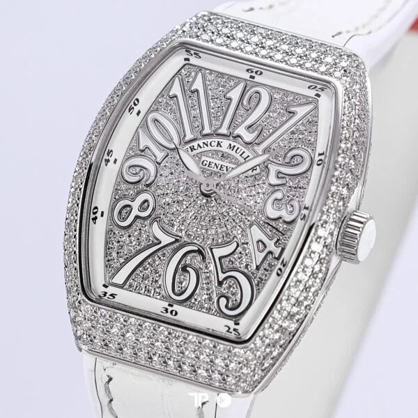 Vanguard V32 White Diamond Dial White Leather with Rubber Strap NEW(2026)