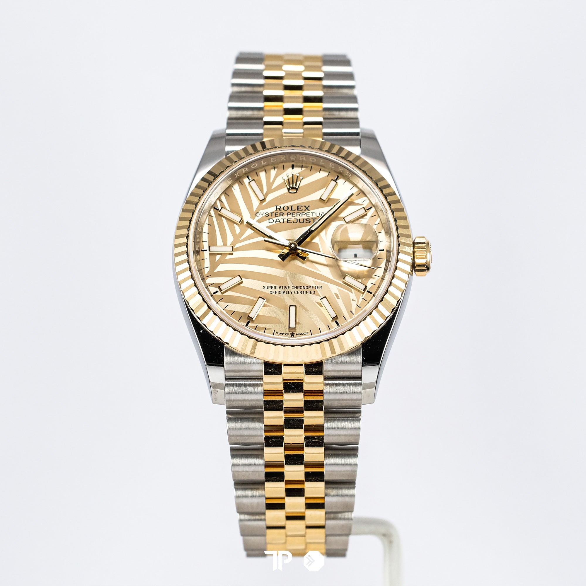 Datejust 36 Two Tone Yellow Gold Palm Champagne Dial (2021)