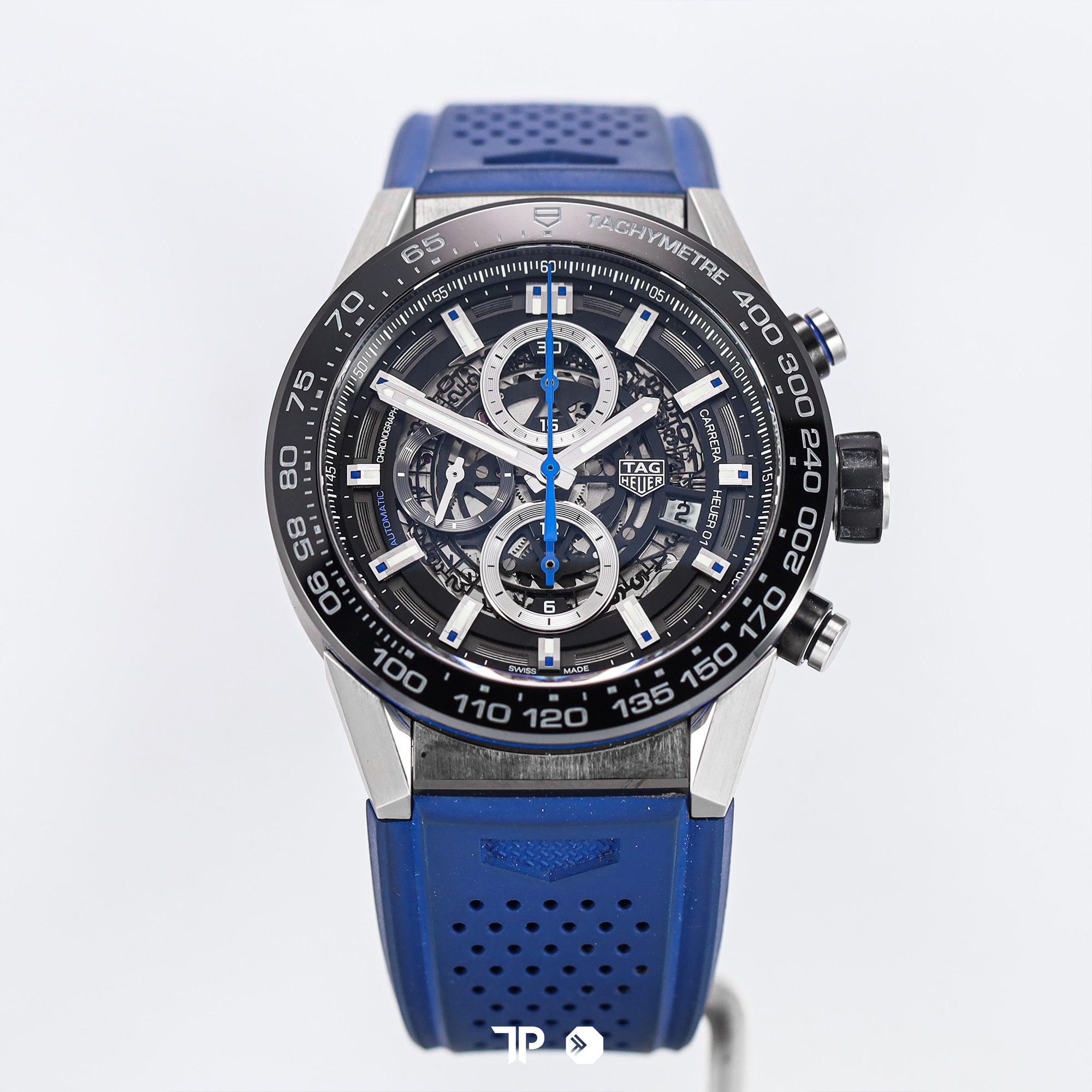 Carrera Heuer 01 Skeleton Rubber 45mm (2017)