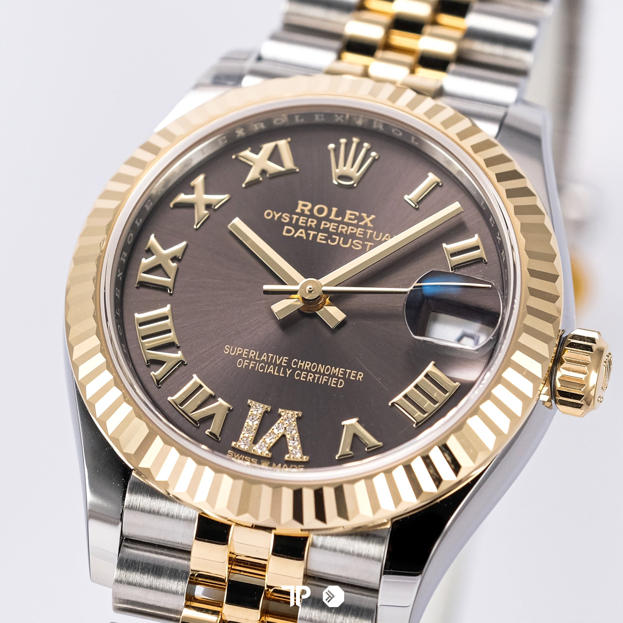 Datejust 31 Dark Grey Diamond on VI Two Tone Yellow Gold NEW (2025)