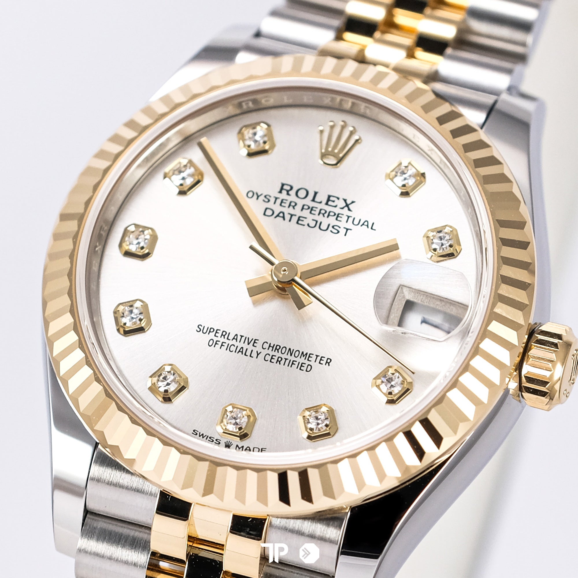 Datejust 31 Two Tone Yellow Gold Silver Dial Diamond Index NEW(2025)