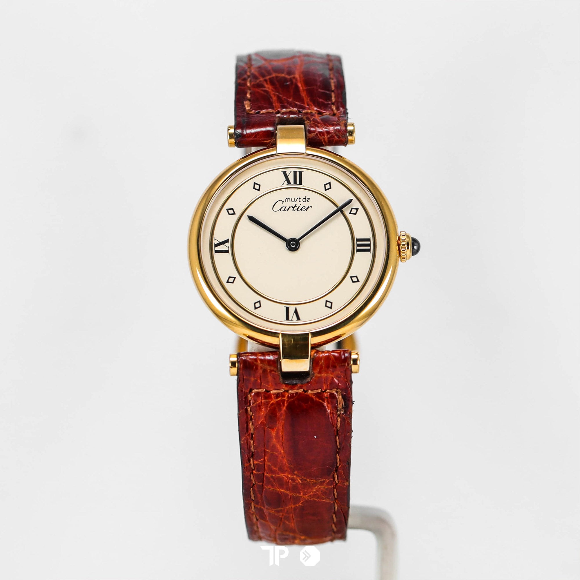 Must Cartier Vermeil Vendome Roman Numeral Dial