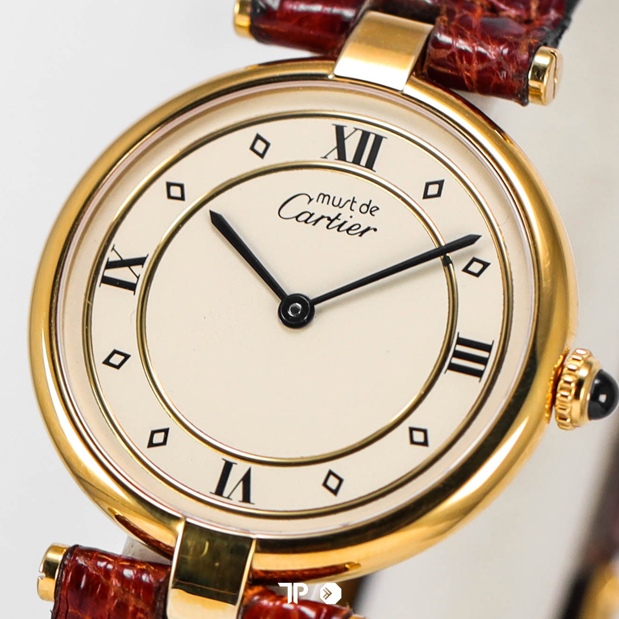 Must Cartier Vermeil Vendome Roman Numeral Dial