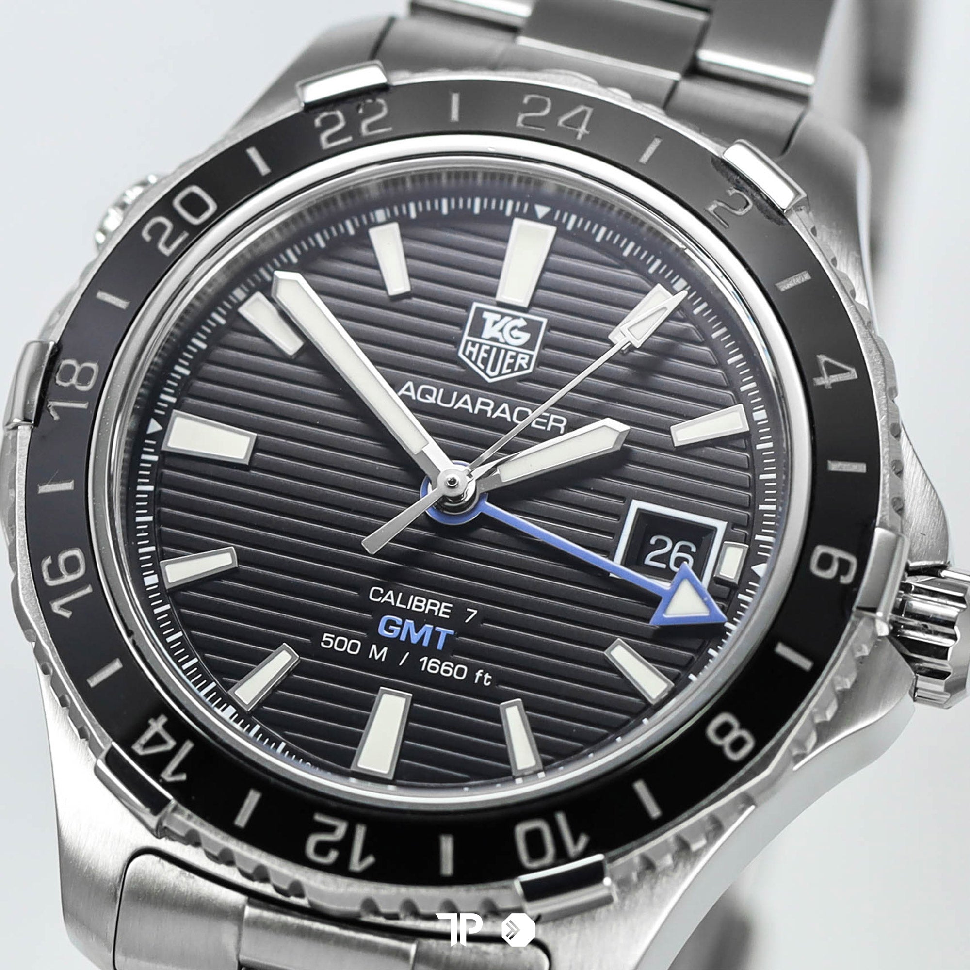 Aquaracer Professional 500 GMT Ceramic Bezel Black Dial Calibre 7 (2014)