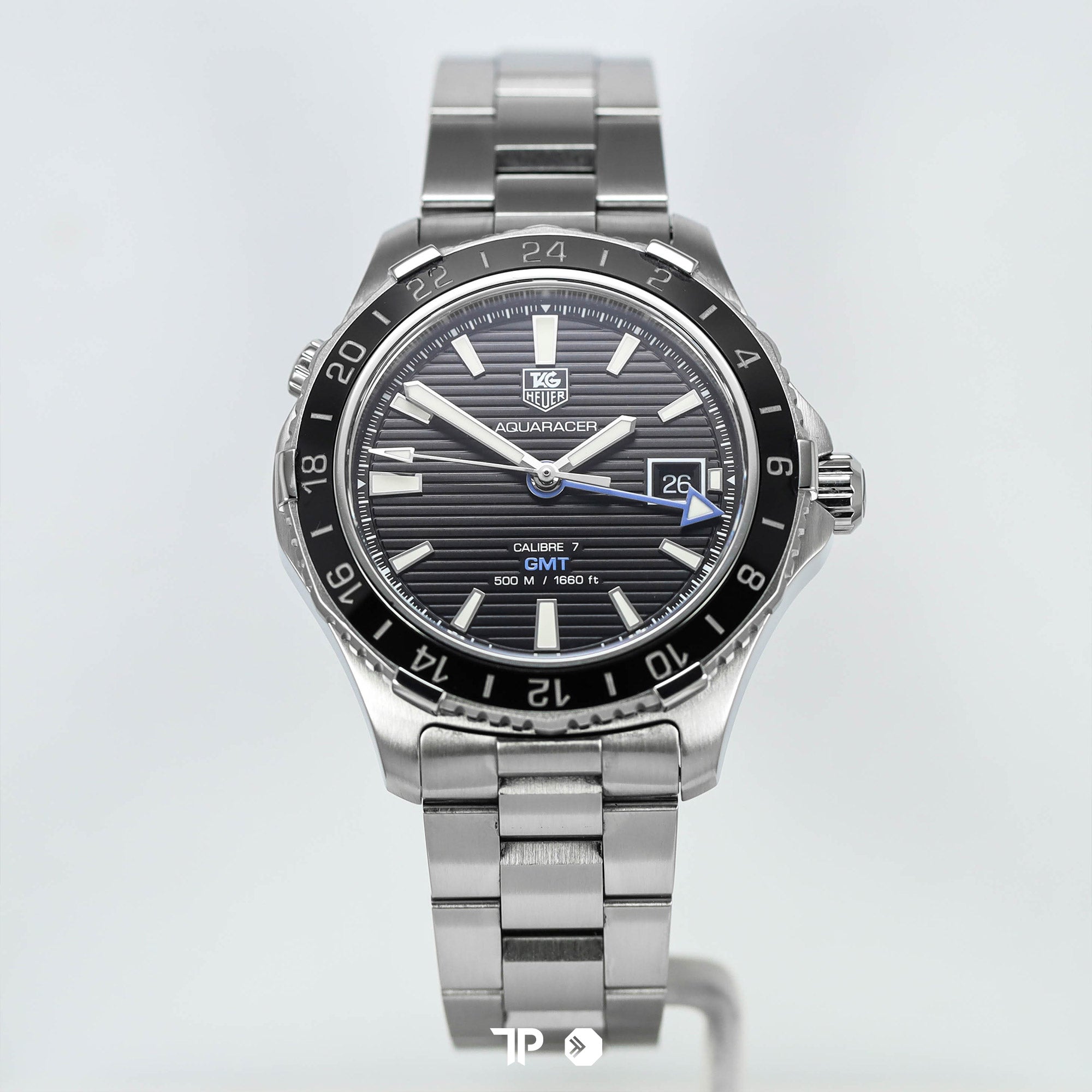 Aquaracer Professional 500 GMT Ceramic Bezel Black Dial Calibre 7 (2014)