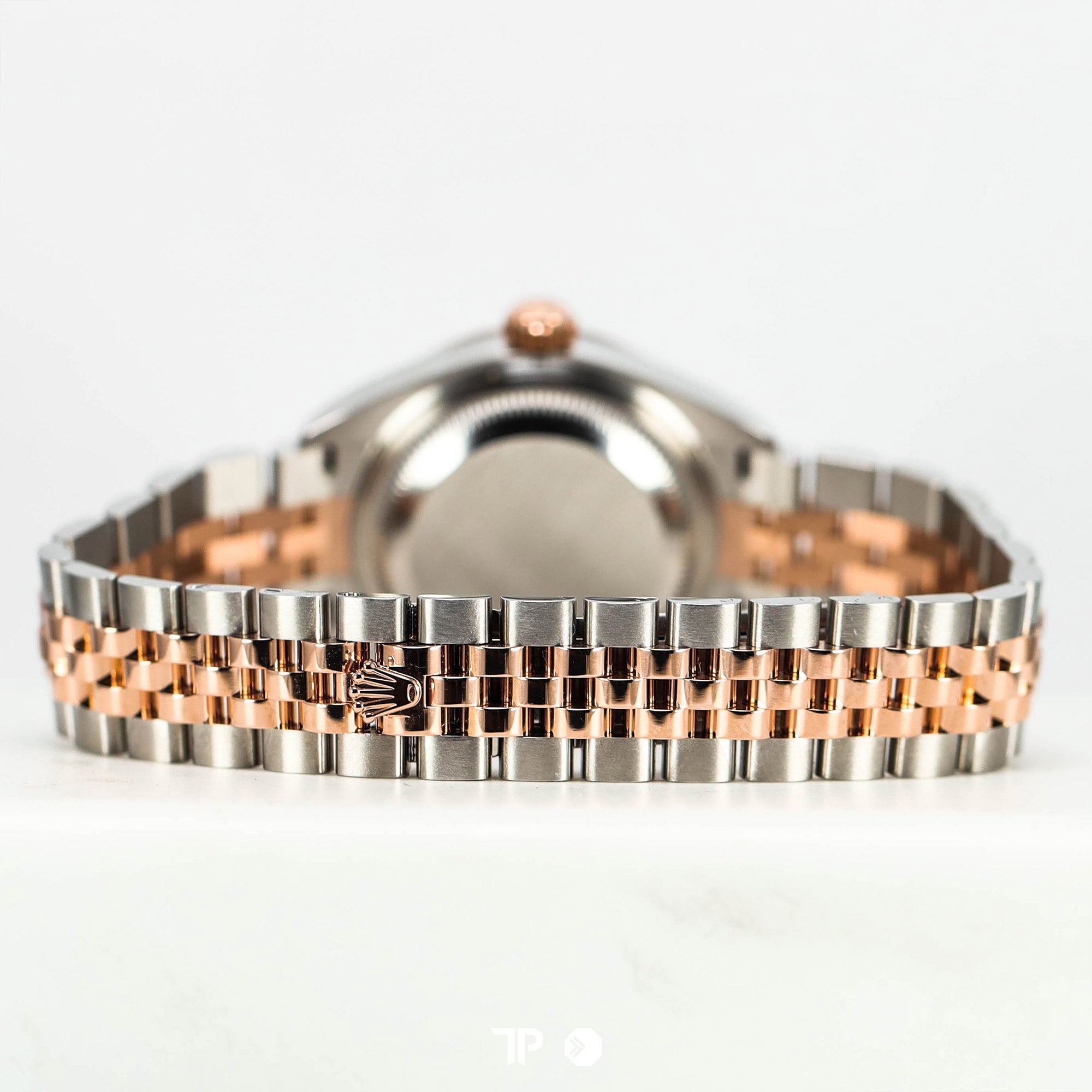 Datejust 28 Choco Diamond Star & Bezel Two Tone Rose Gold